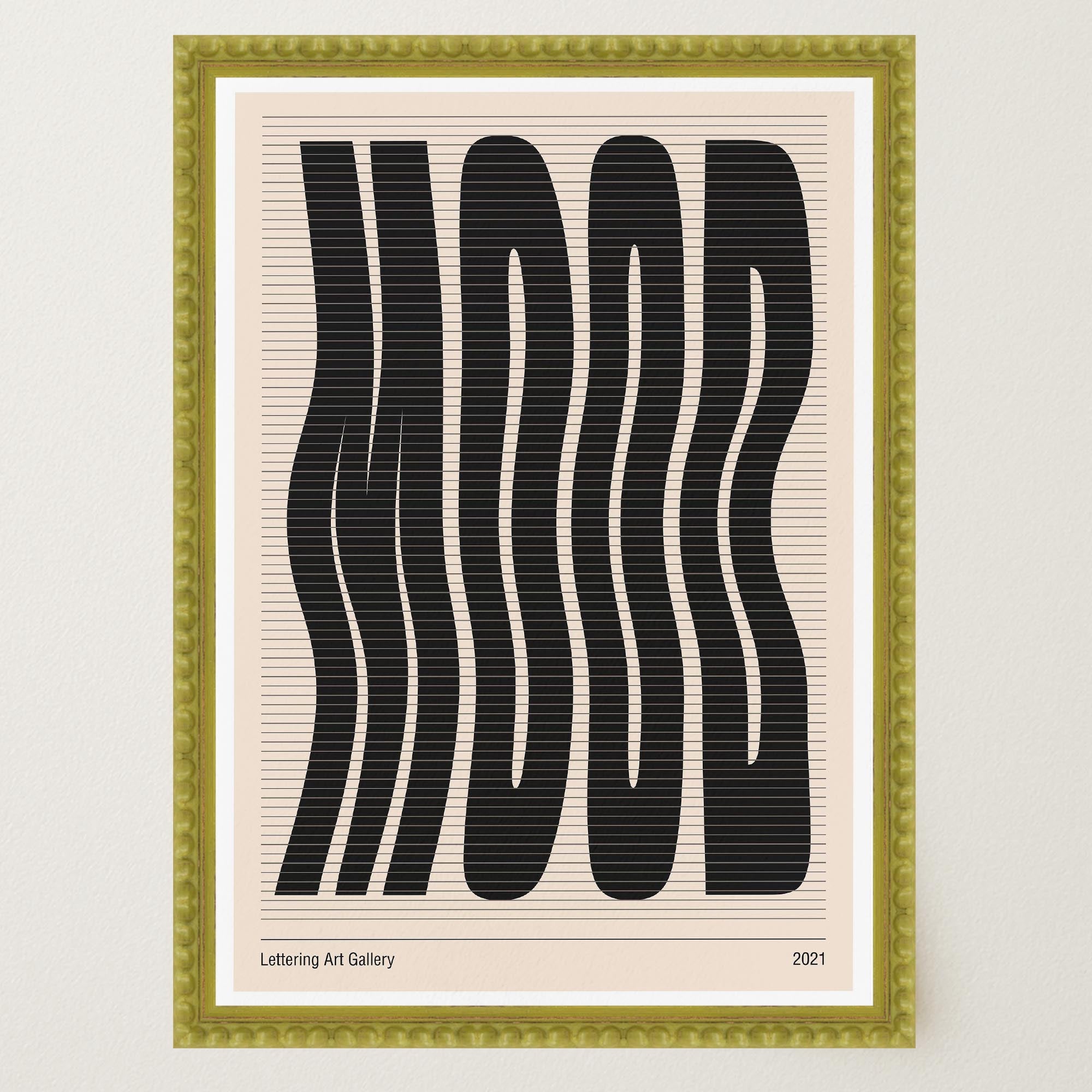 Mood Wavy Typography Art Print-Skudaboo