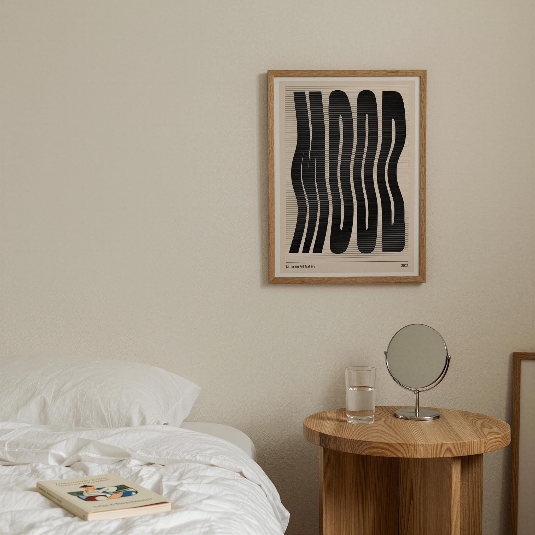 Mood Wavy Typography Art Print-Skudaboo