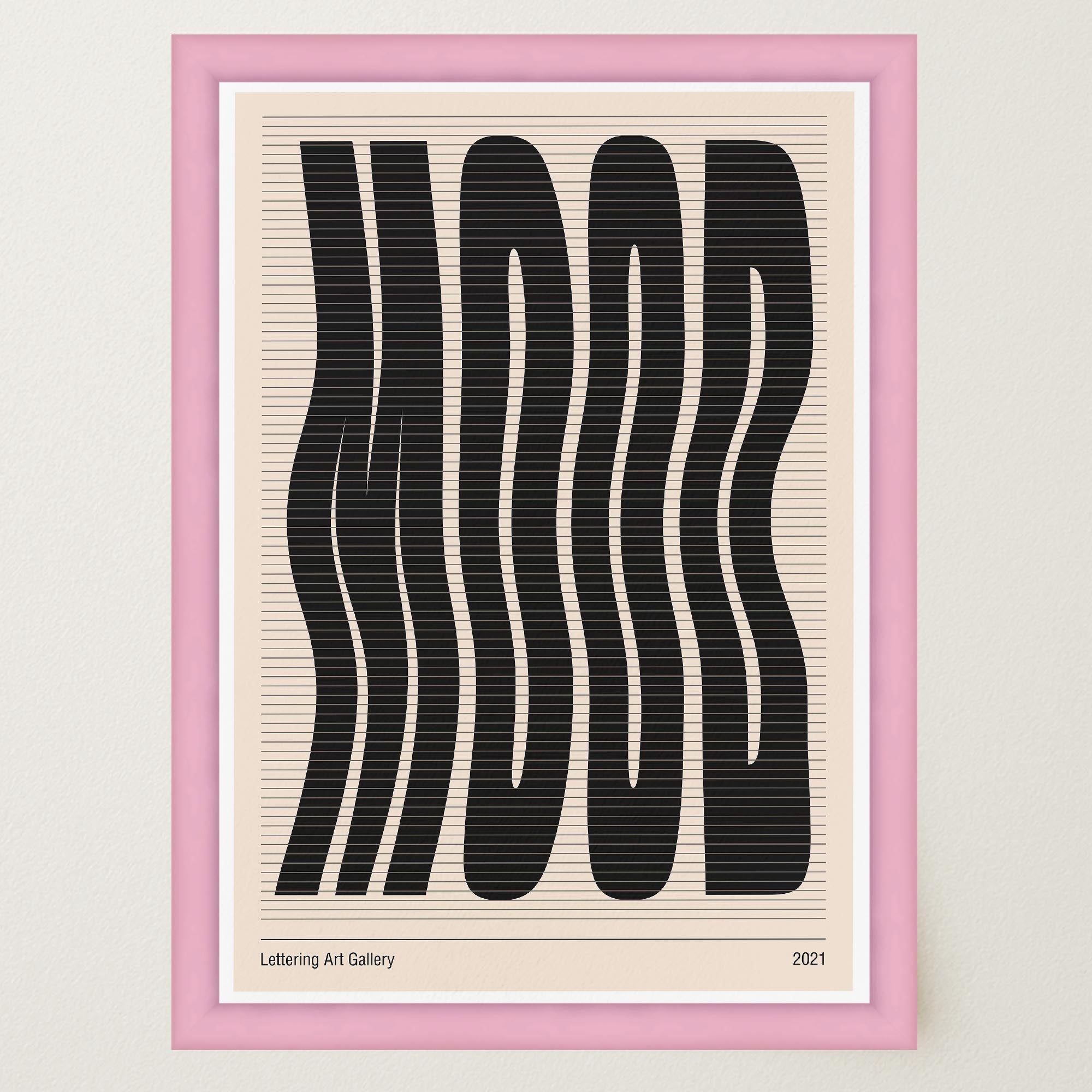 Mood Wavy Typography Art Print-Skudaboo