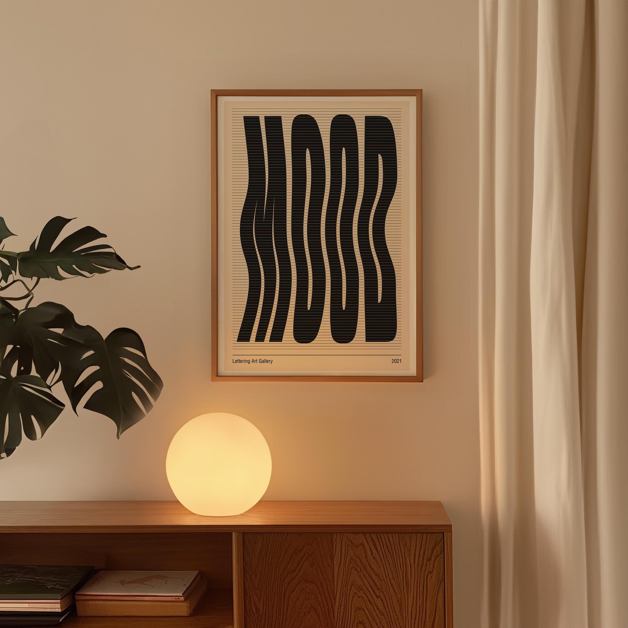 Mood Wavy Typography Art Print-Skudaboo