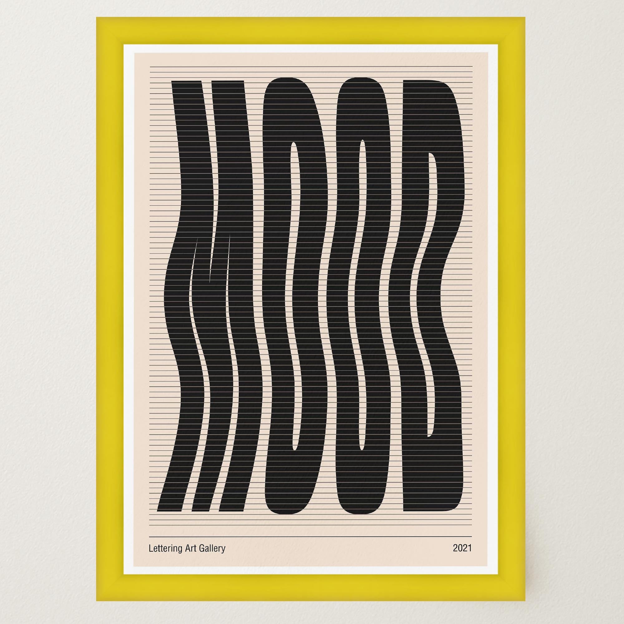 Mood Wavy Typography Art Print-Skudaboo