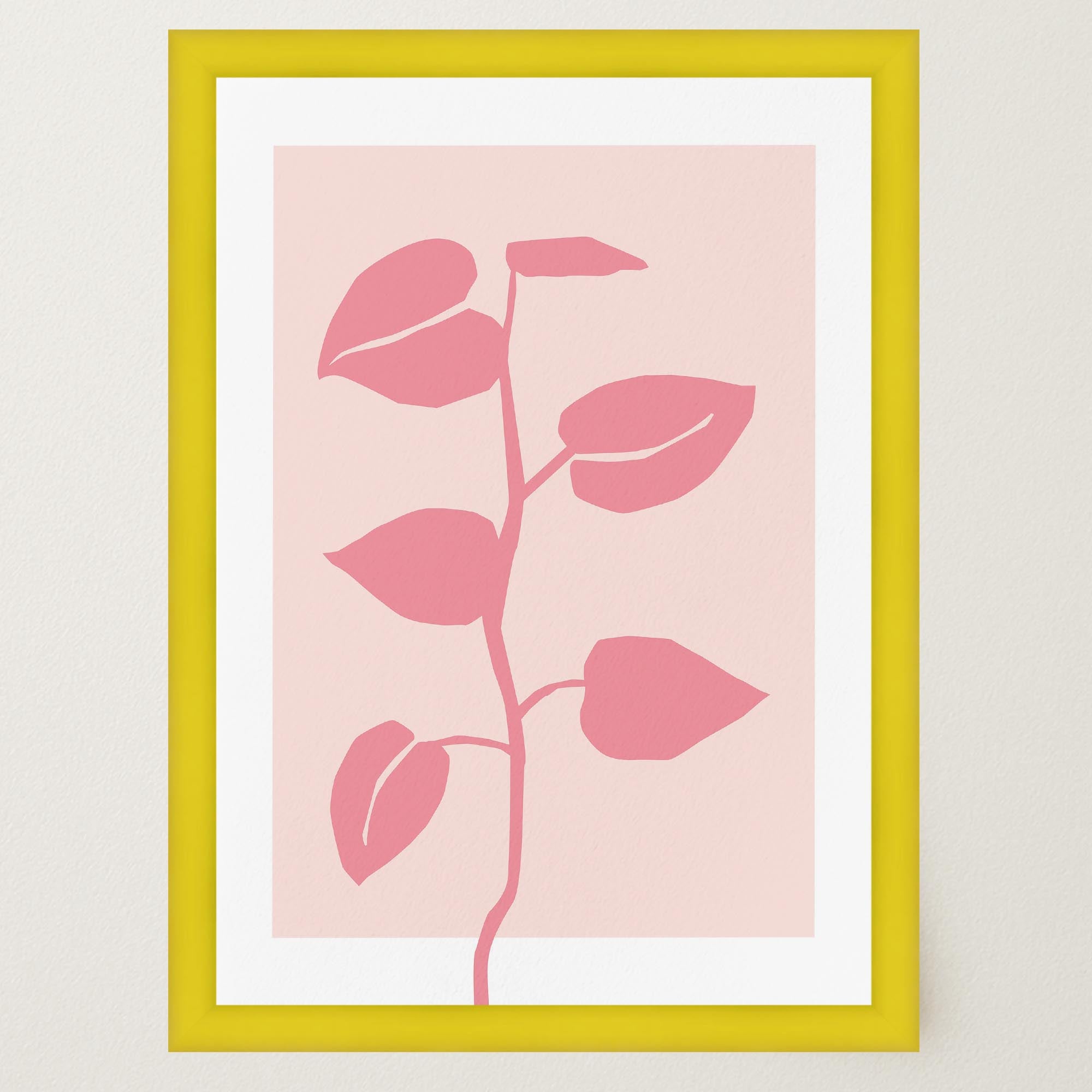 Pink Vine Abstract Art Print-Skudaboo