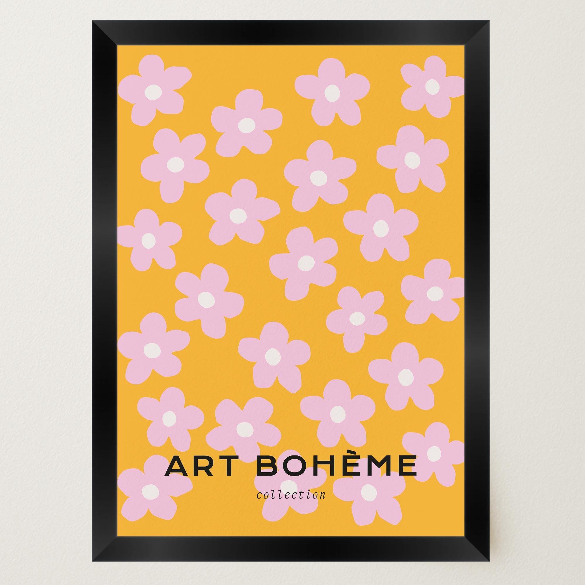 Daisy Floral Pattern Art Print-Skudaboo
