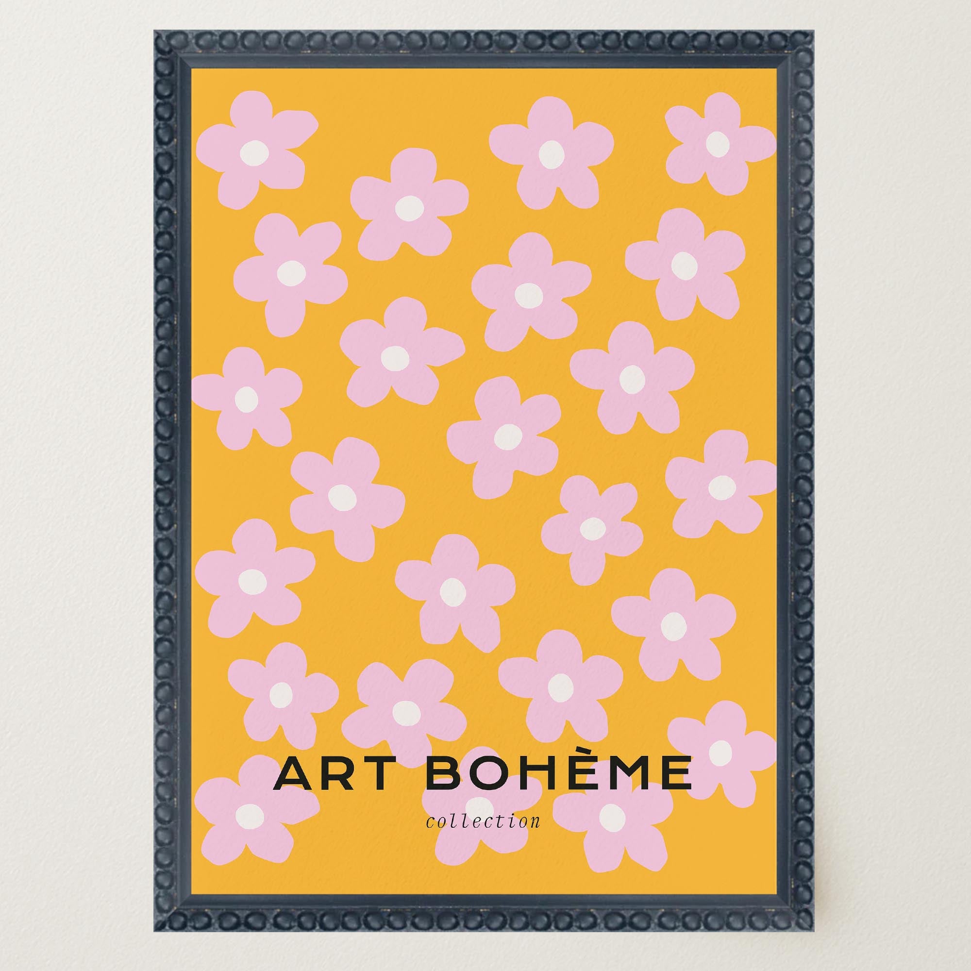 Daisy Floral Pattern Art Print-Skudaboo