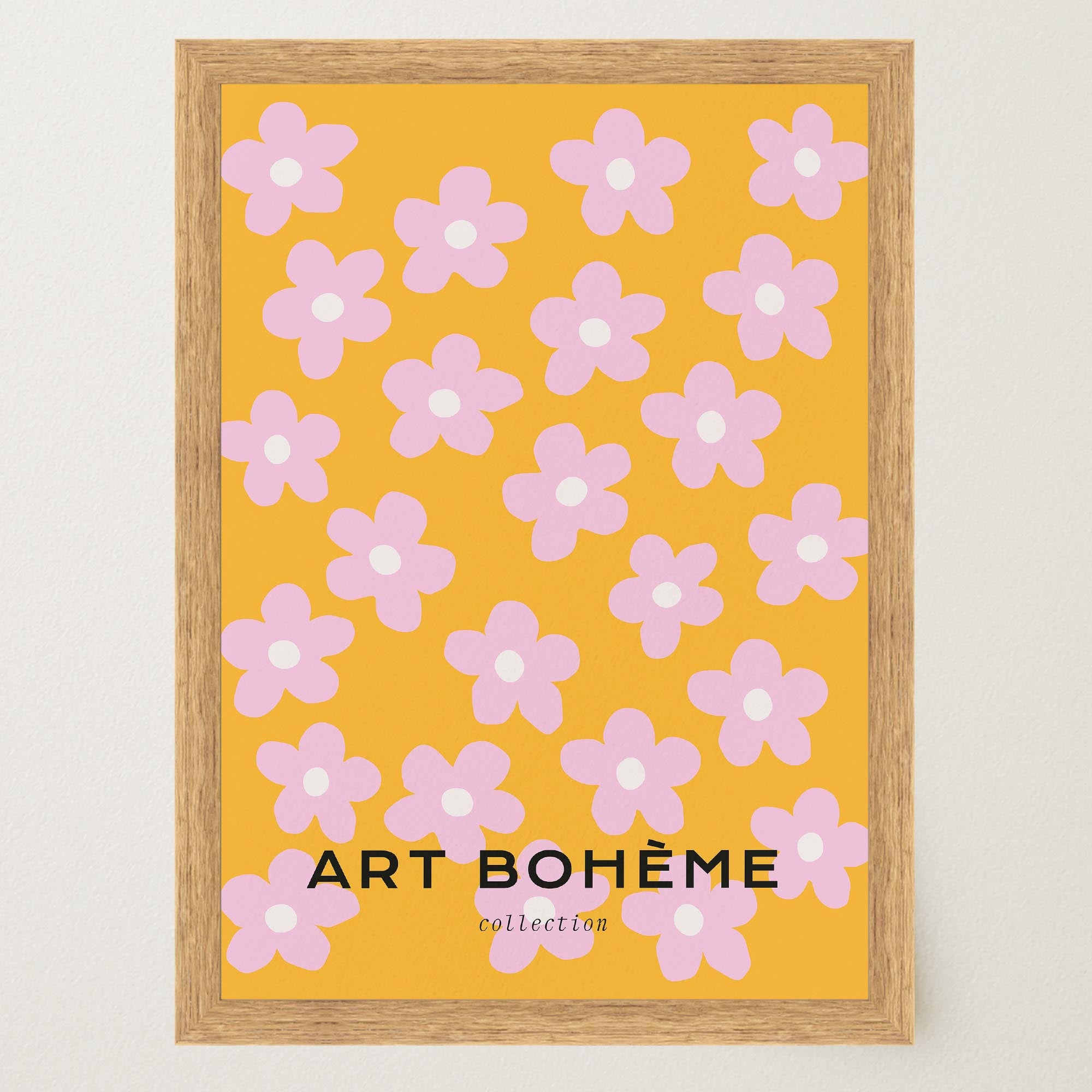 Daisy Floral Pattern Art Print-Skudaboo