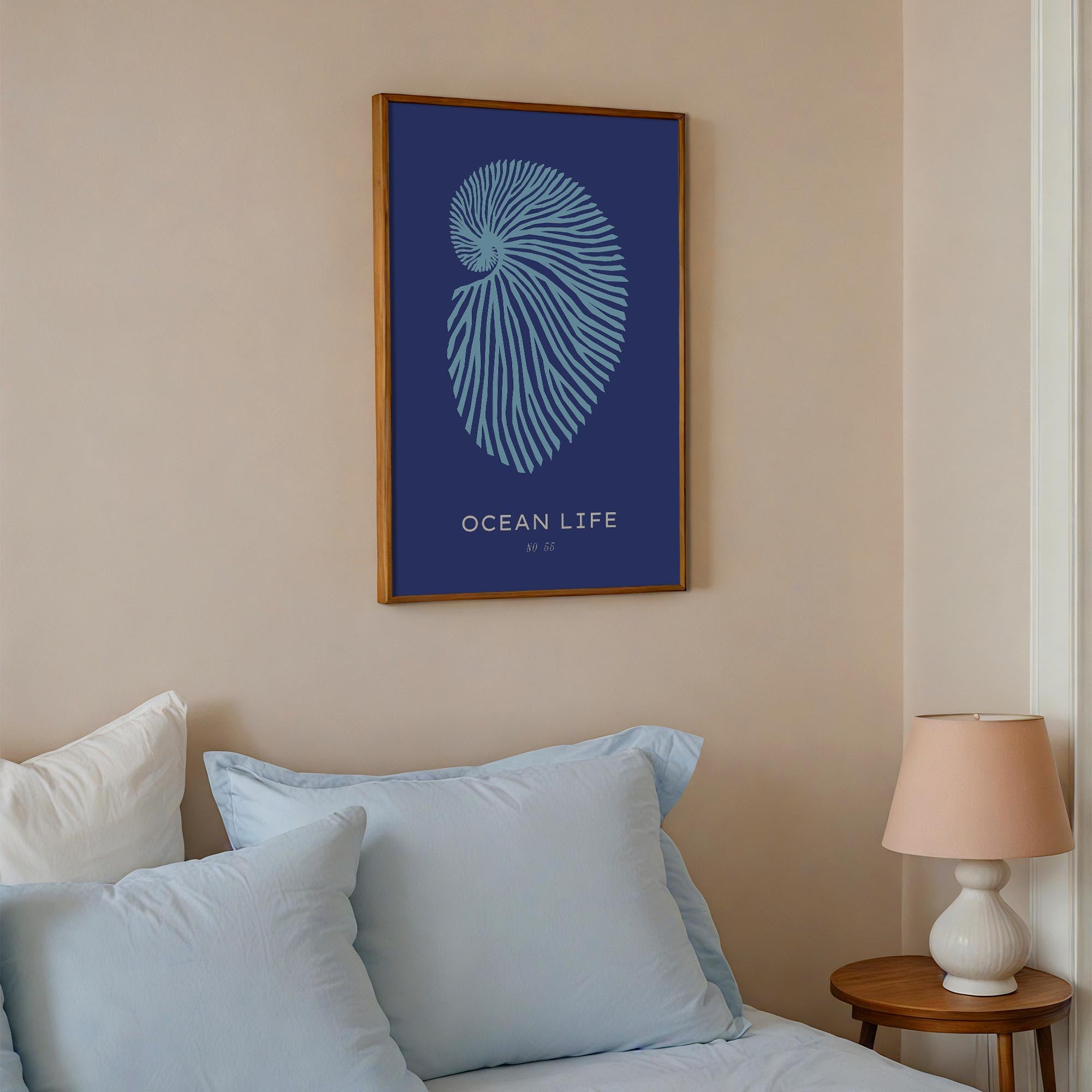 Nautilus Shell Ocean Art Print-Skudaboo