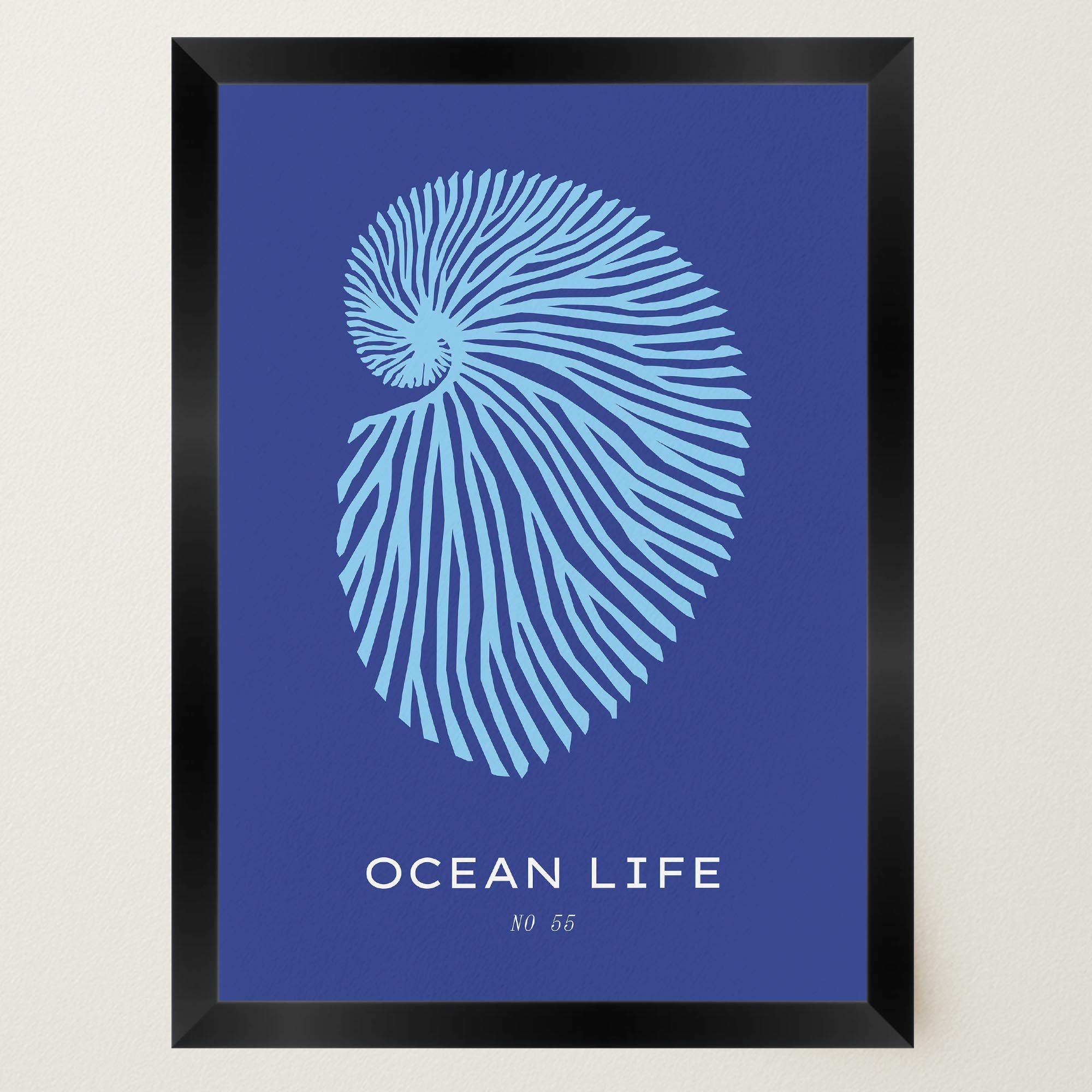 Nautilus Shell Ocean Art Print-Skudaboo