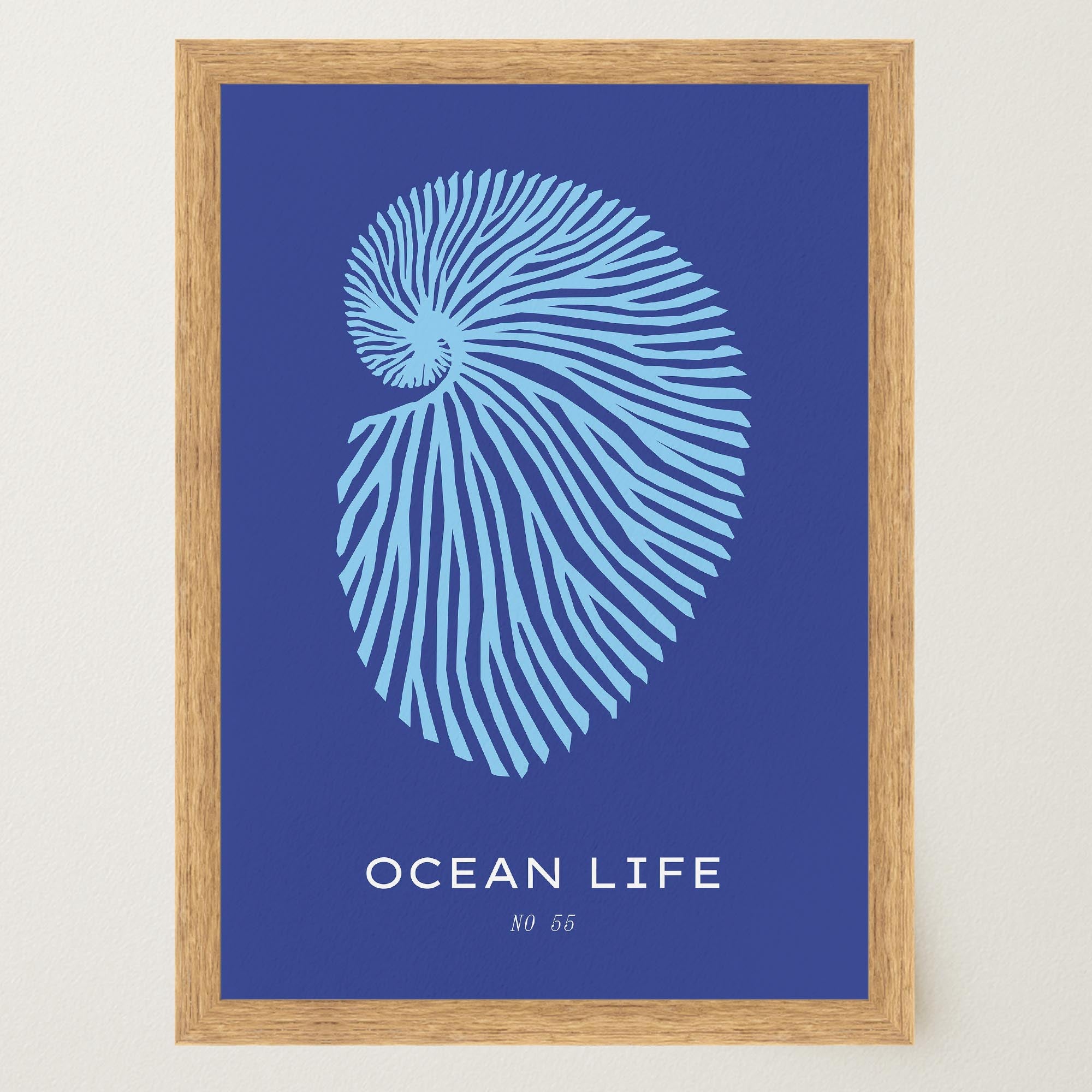 Nautilus Shell Ocean Art Print-Skudaboo