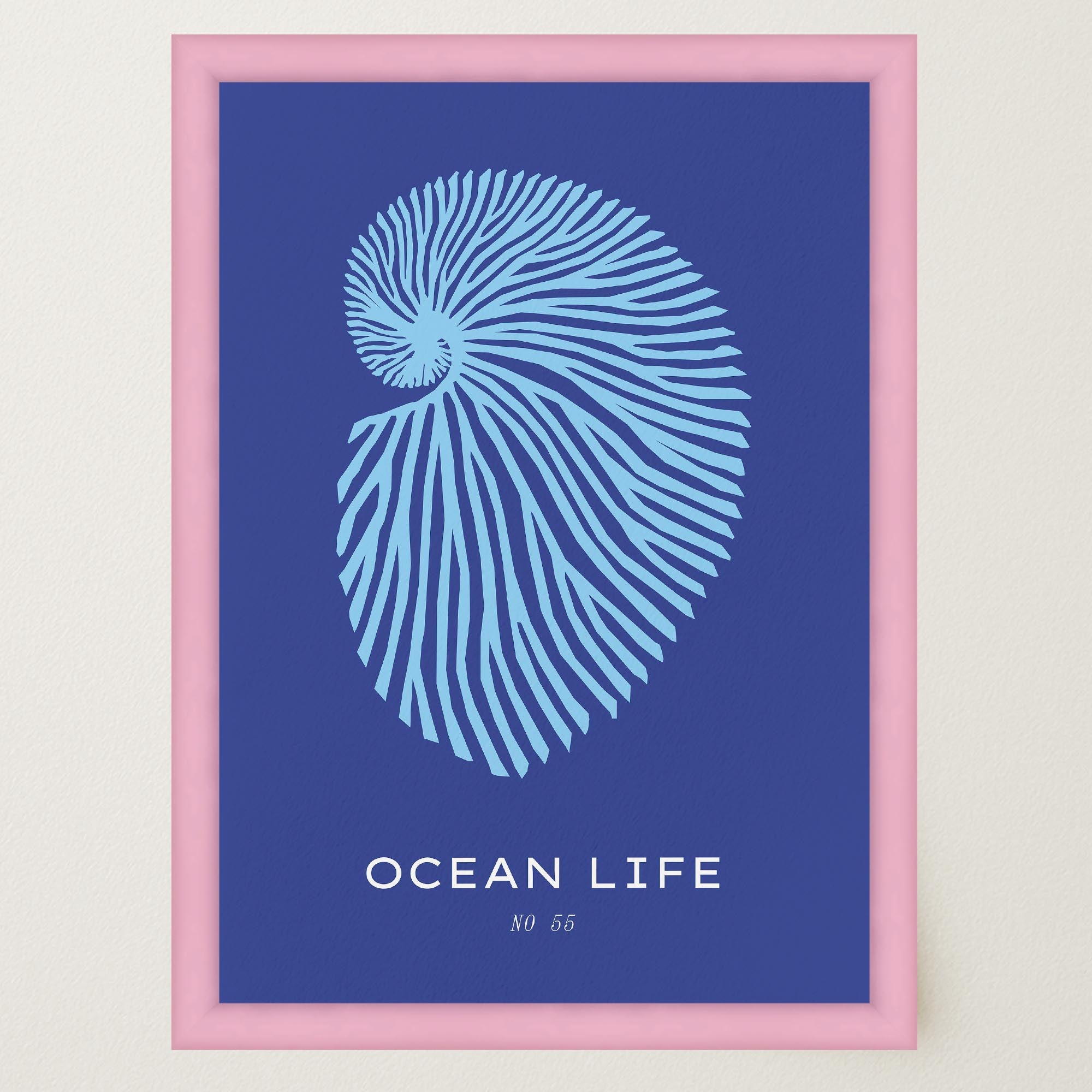 Nautilus Shell Ocean Art Print-Skudaboo