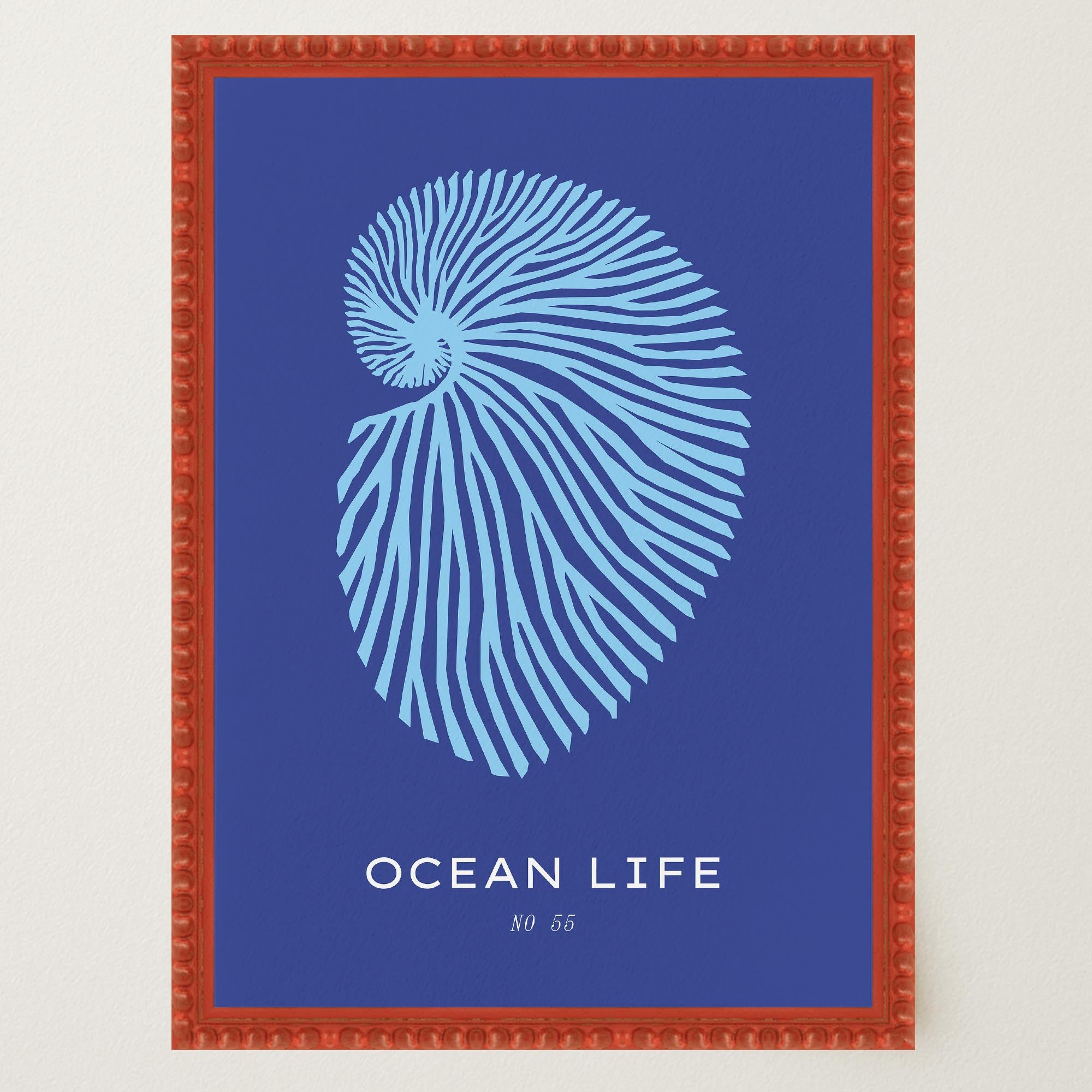 Nautilus Shell Ocean Art Print-Skudaboo