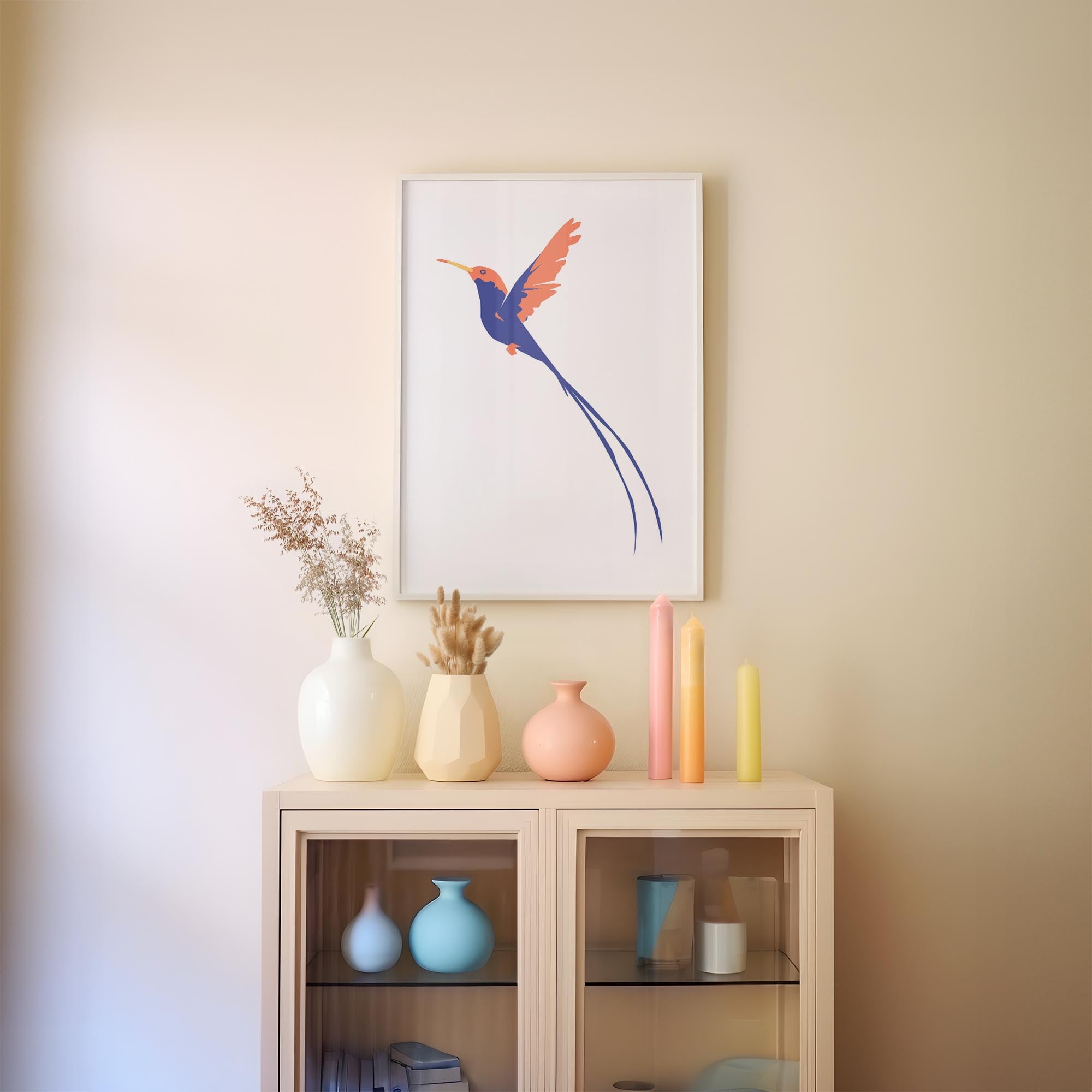 Hummingbird Art Print-Skudaboo