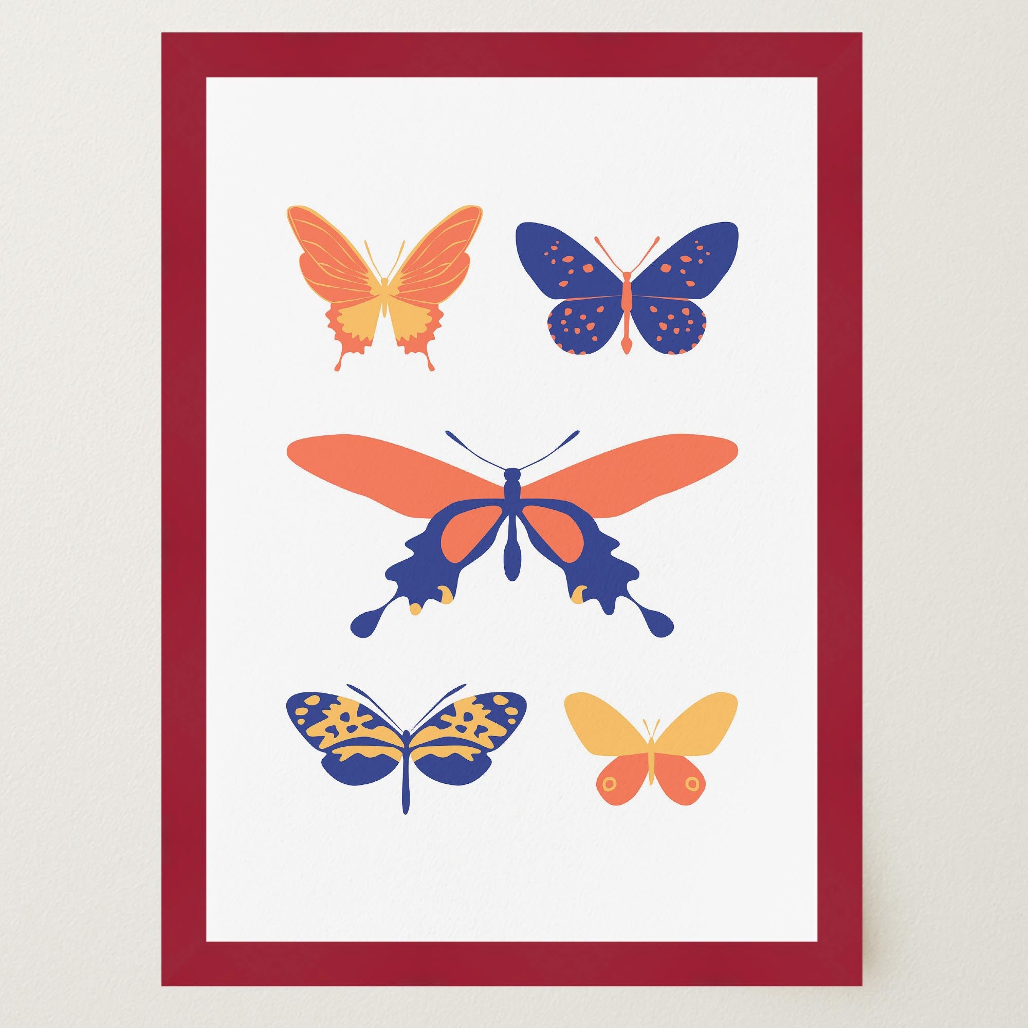 Colourful Butterfly Art Print-Skudaboo