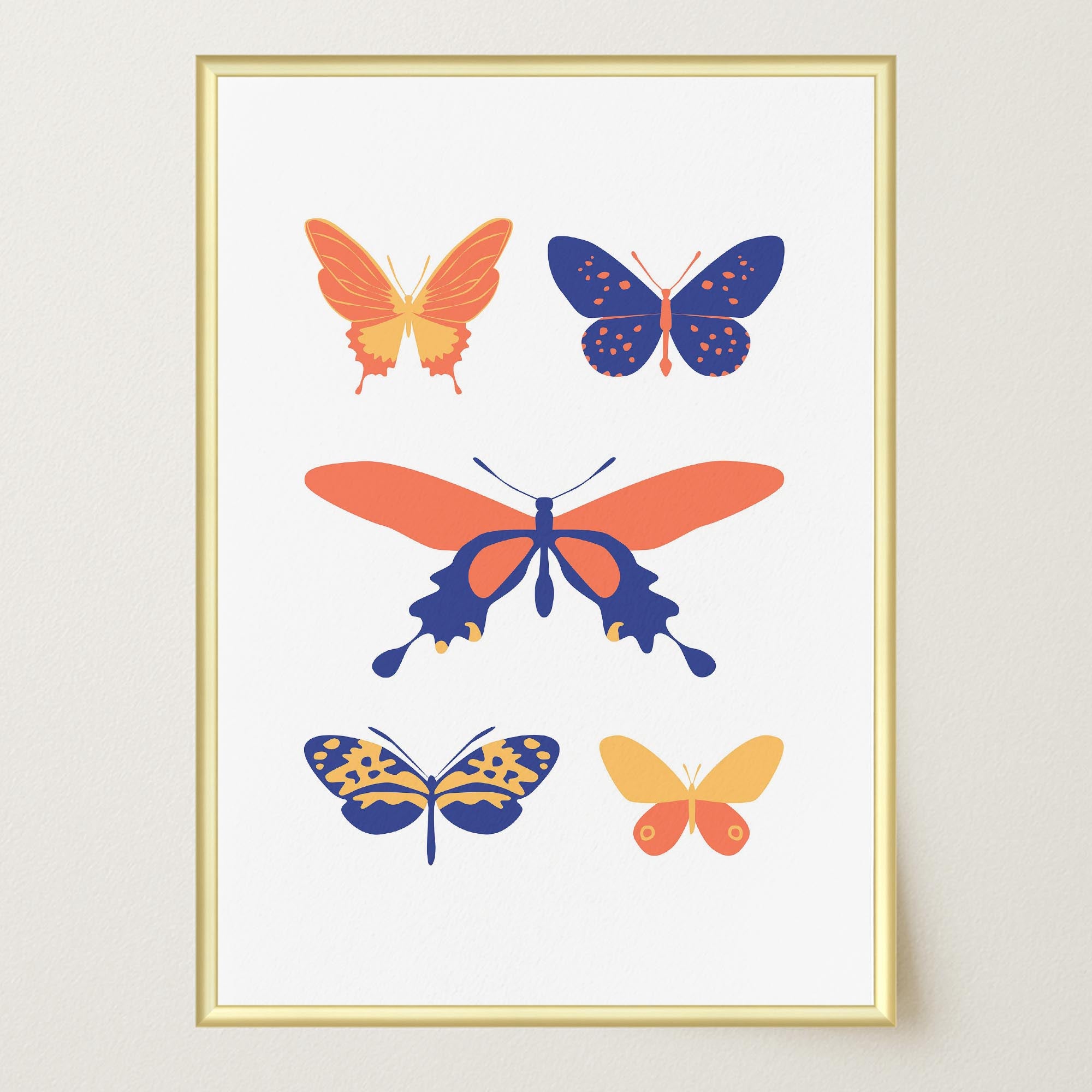 Colourful Butterfly Art Print-Skudaboo