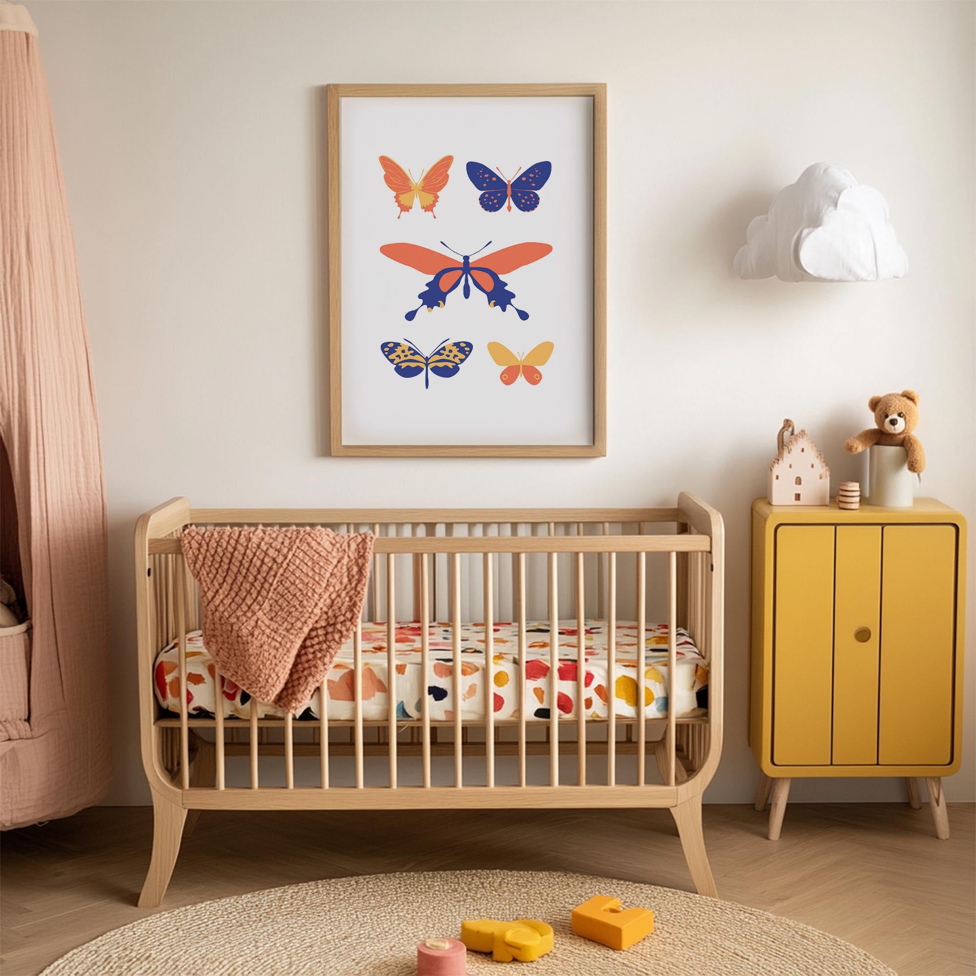 Colourful Butterfly Art Print-Skudaboo