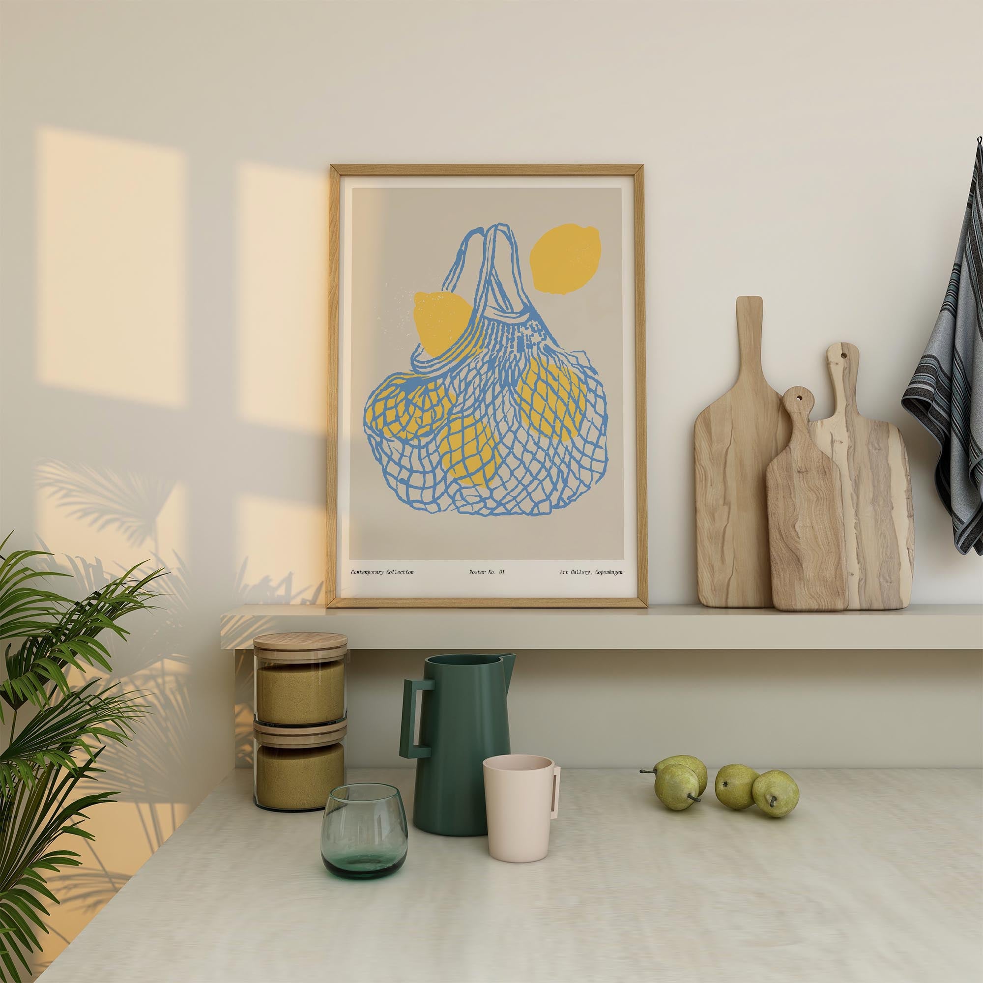 Lemon Kitchen Wall Art Print-Skudaboo