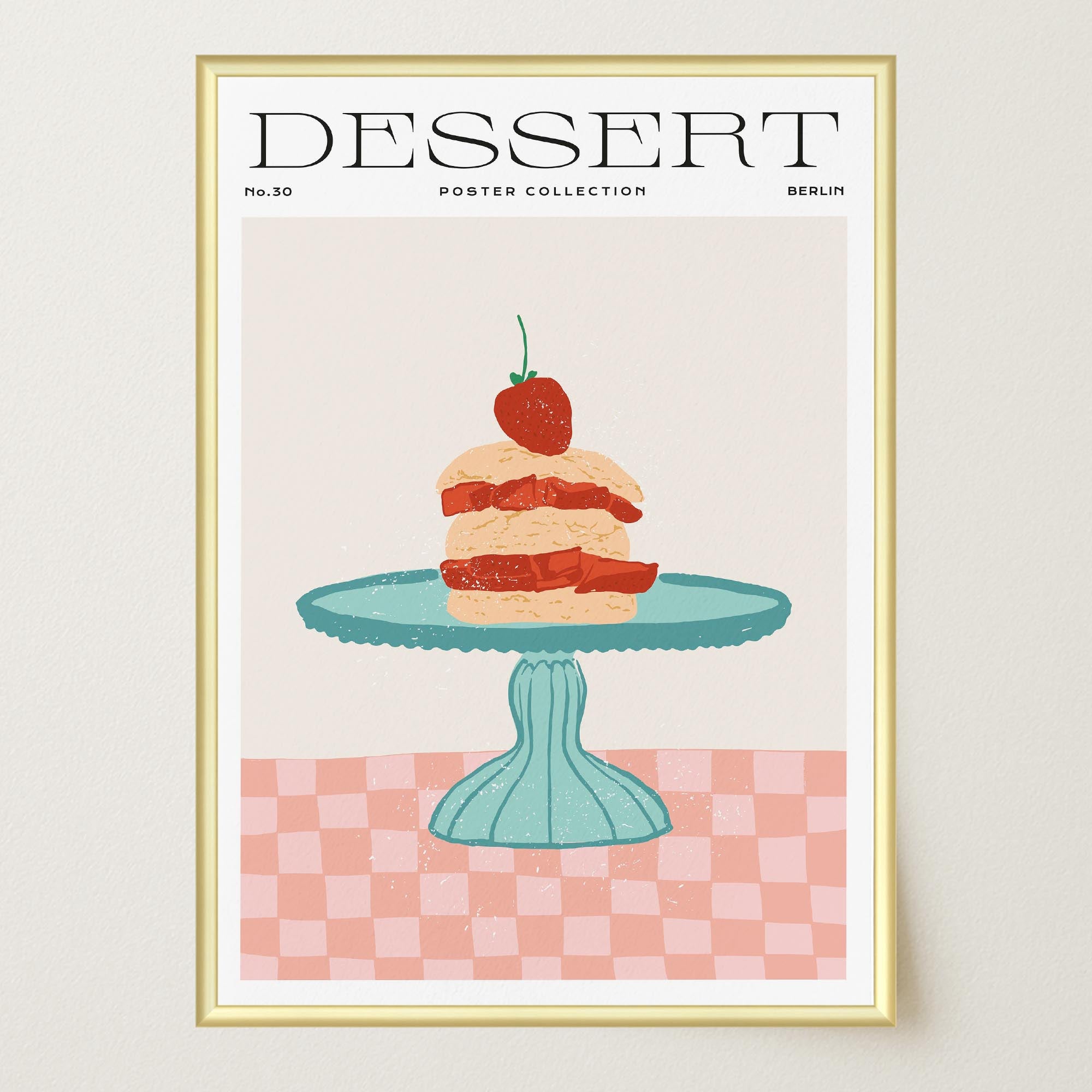 Strawberry Shortcake Wall Art Print-Skudaboo