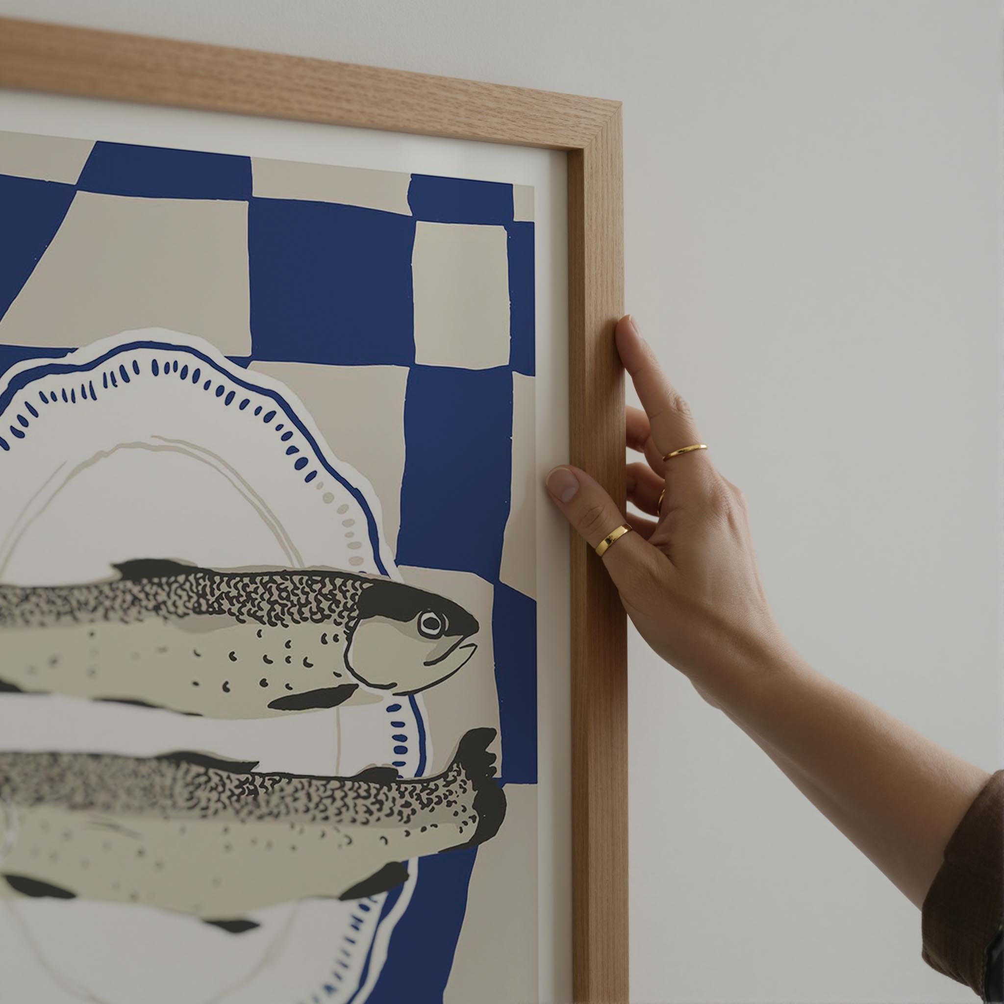 Fish Kitchen Wall Art Print-Skudaboo