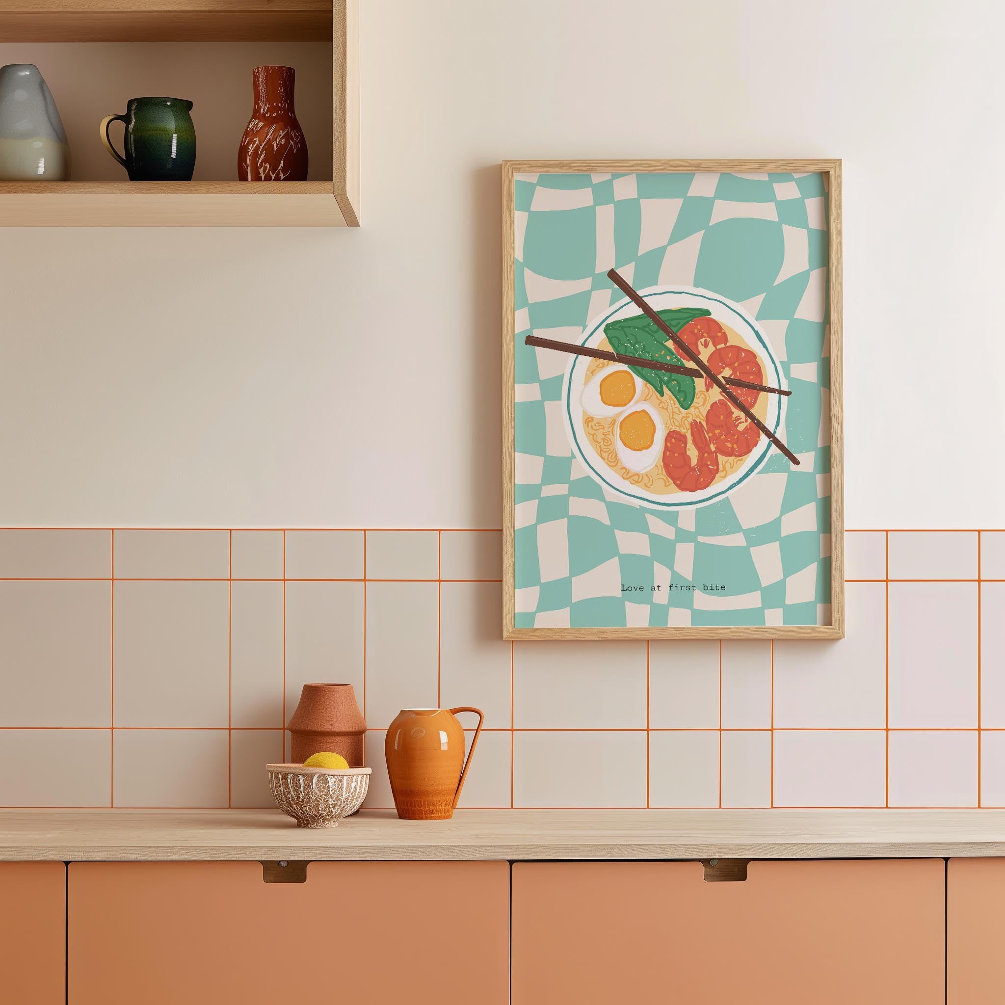 Ramen Noodle Bowl Wall Art Print-Skudaboo