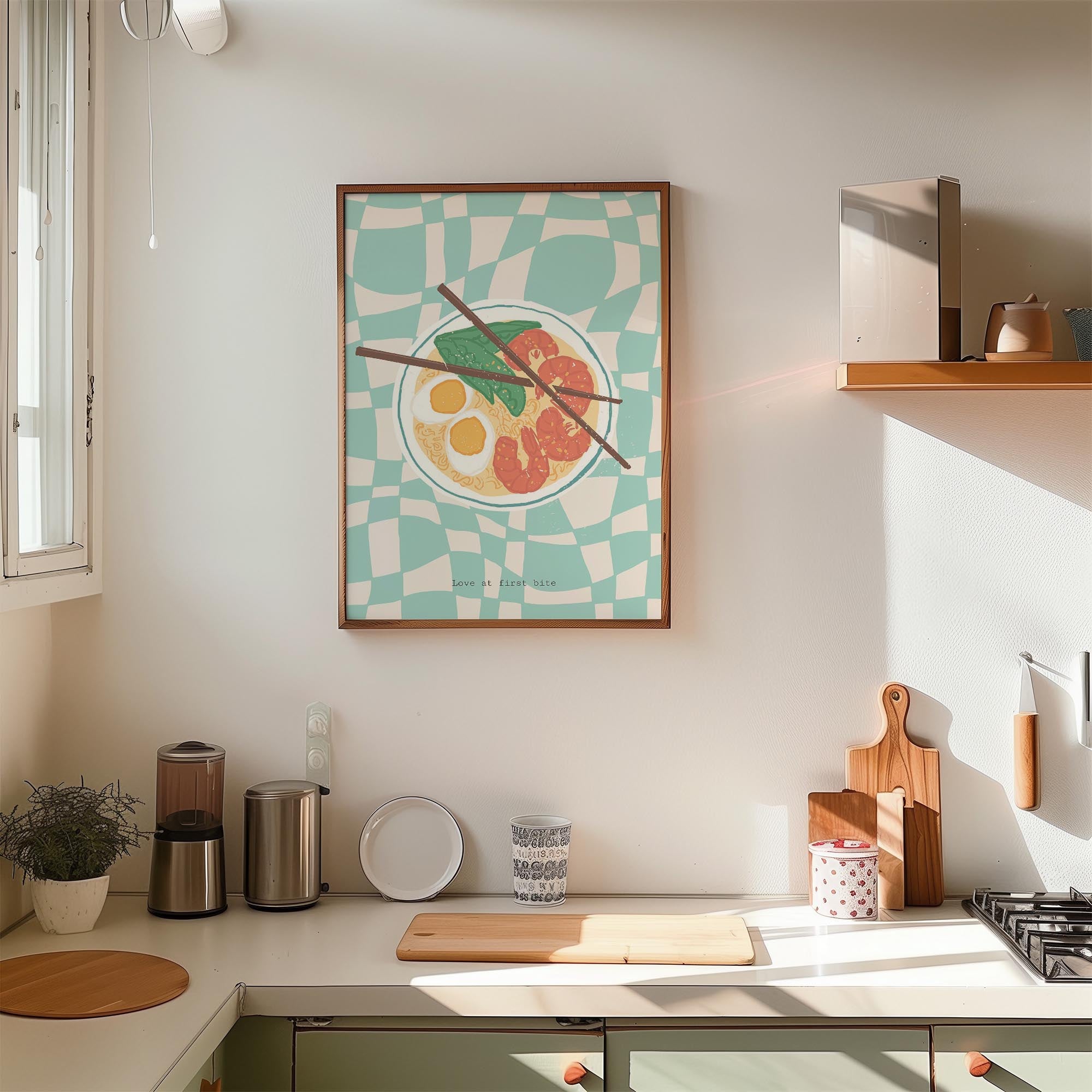 Ramen Noodle Bowl Wall Art Print-Skudaboo
