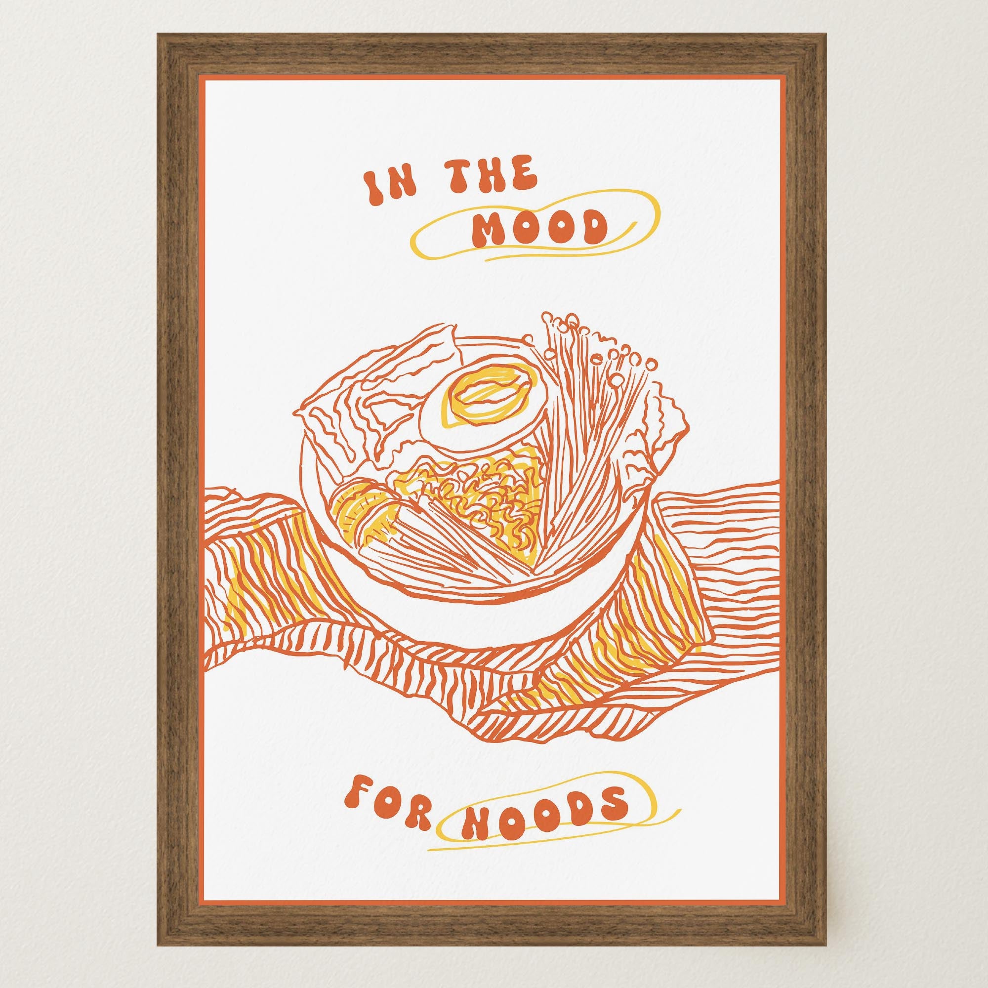 In the Mood for Noods Ramen Wall Art Print-Skudaboo