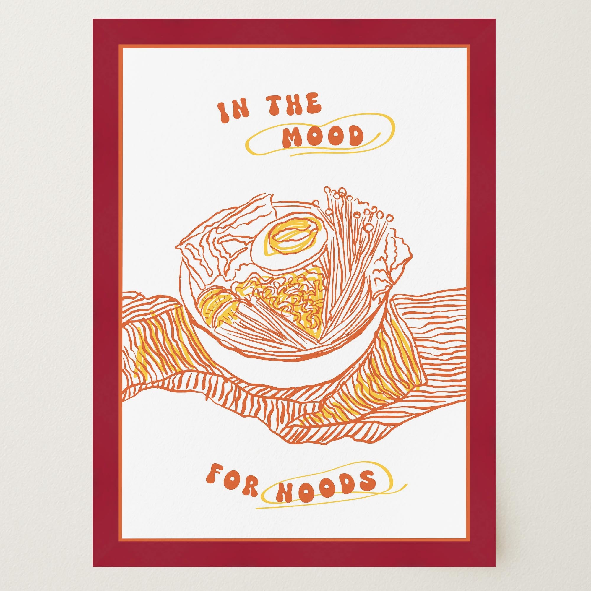 In the Mood for Noods Ramen Wall Art Print-Skudaboo