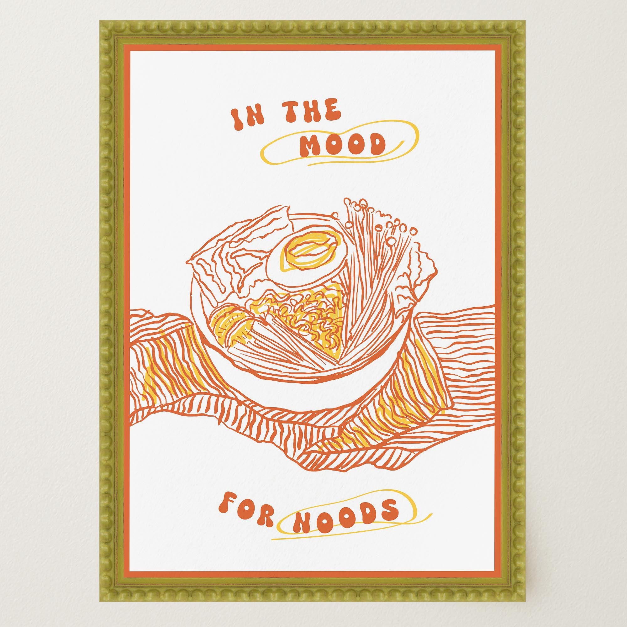 In the Mood for Noods Ramen Wall Art Print-Skudaboo