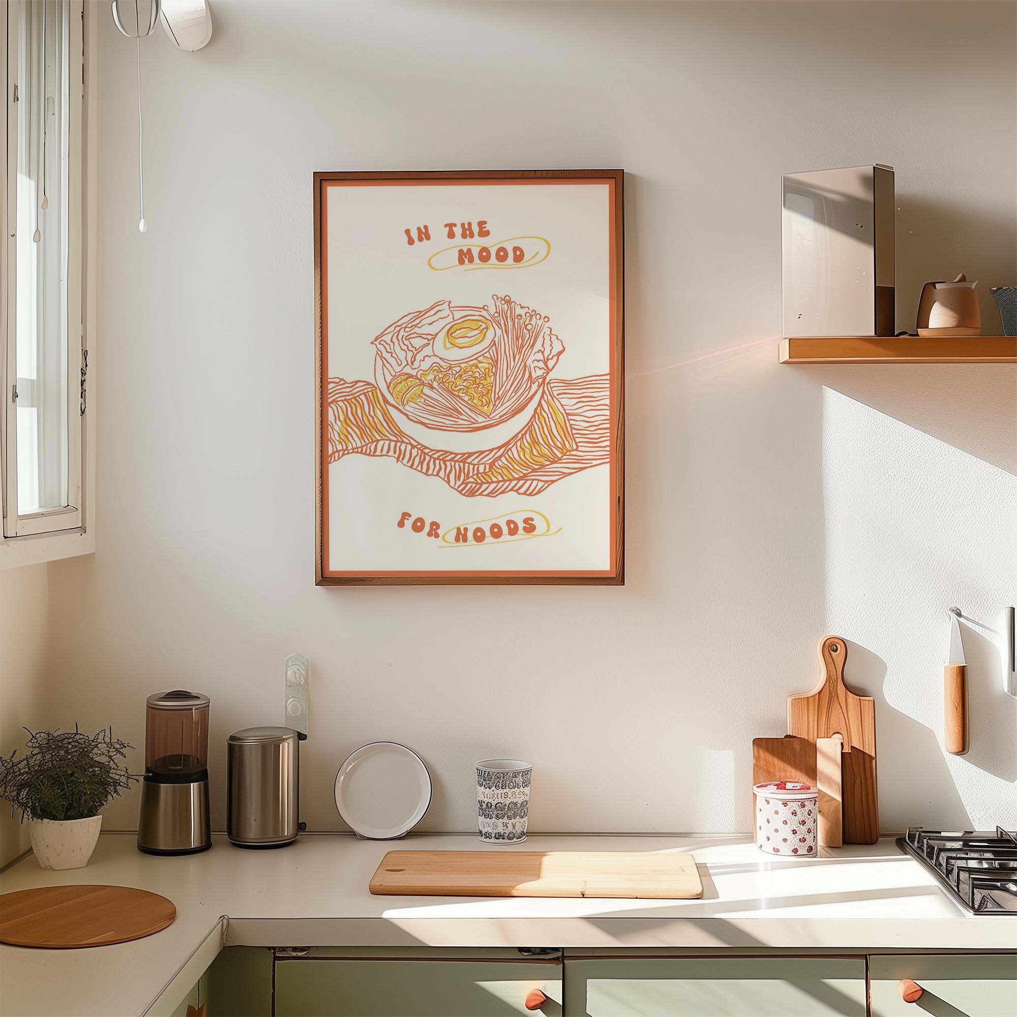 In the Mood for Noods Ramen Wall Art Print-Skudaboo