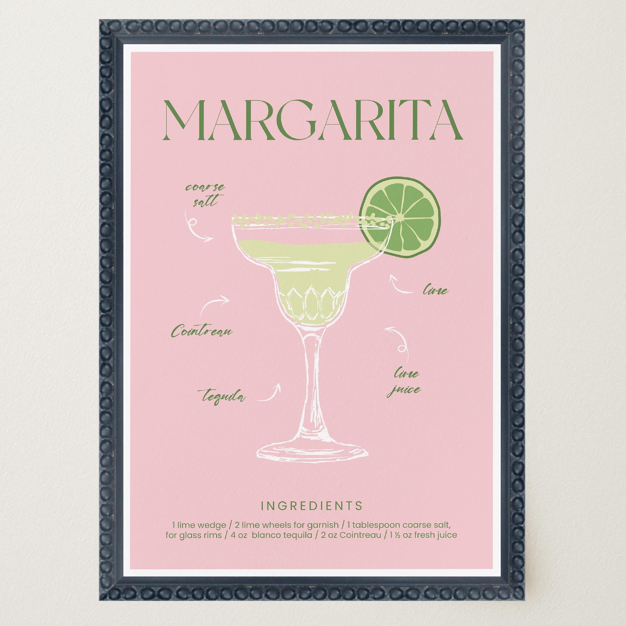 Margarita Cocktail Wall Art Print-Skudaboo