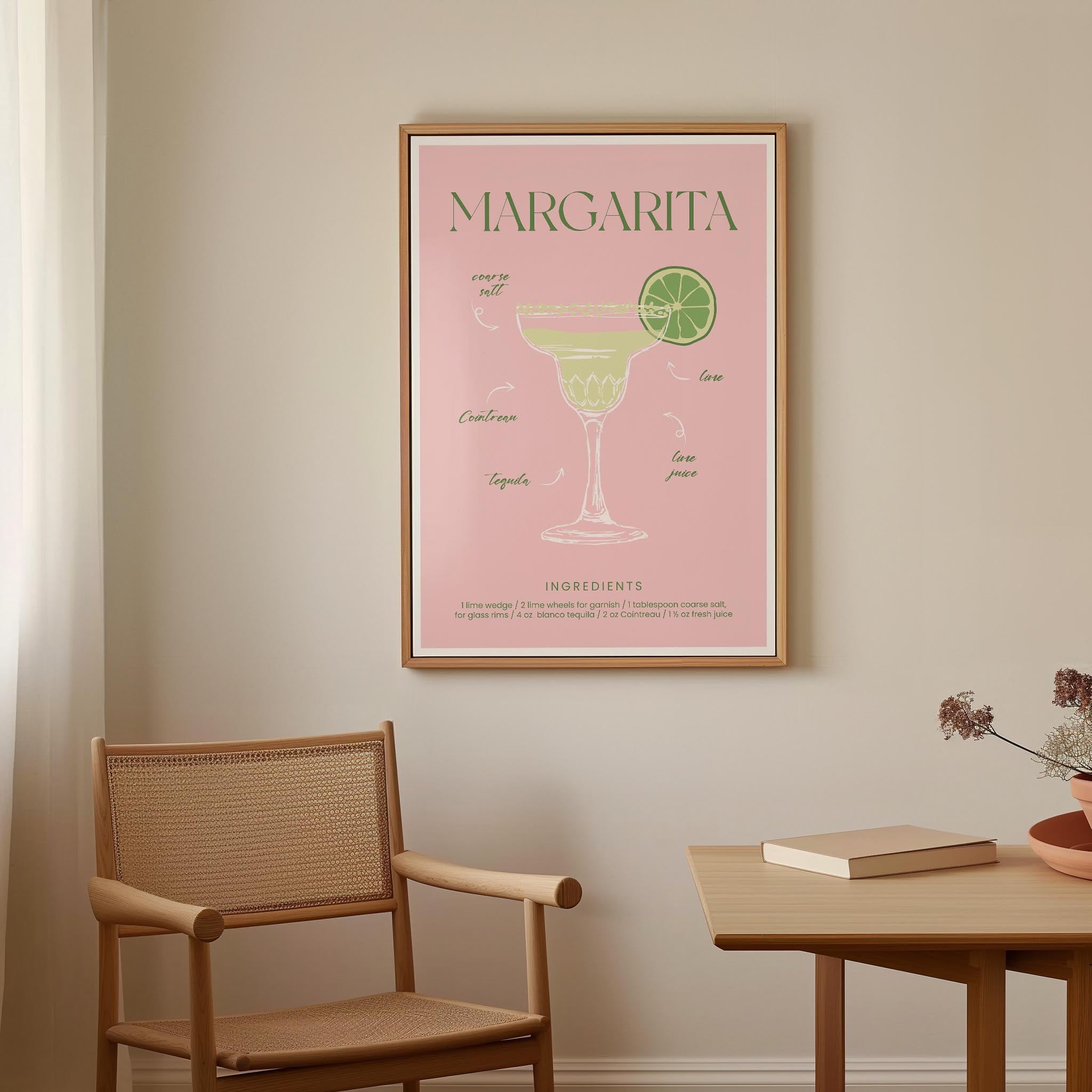 Margarita Cocktail Wall Art Print-Skudaboo