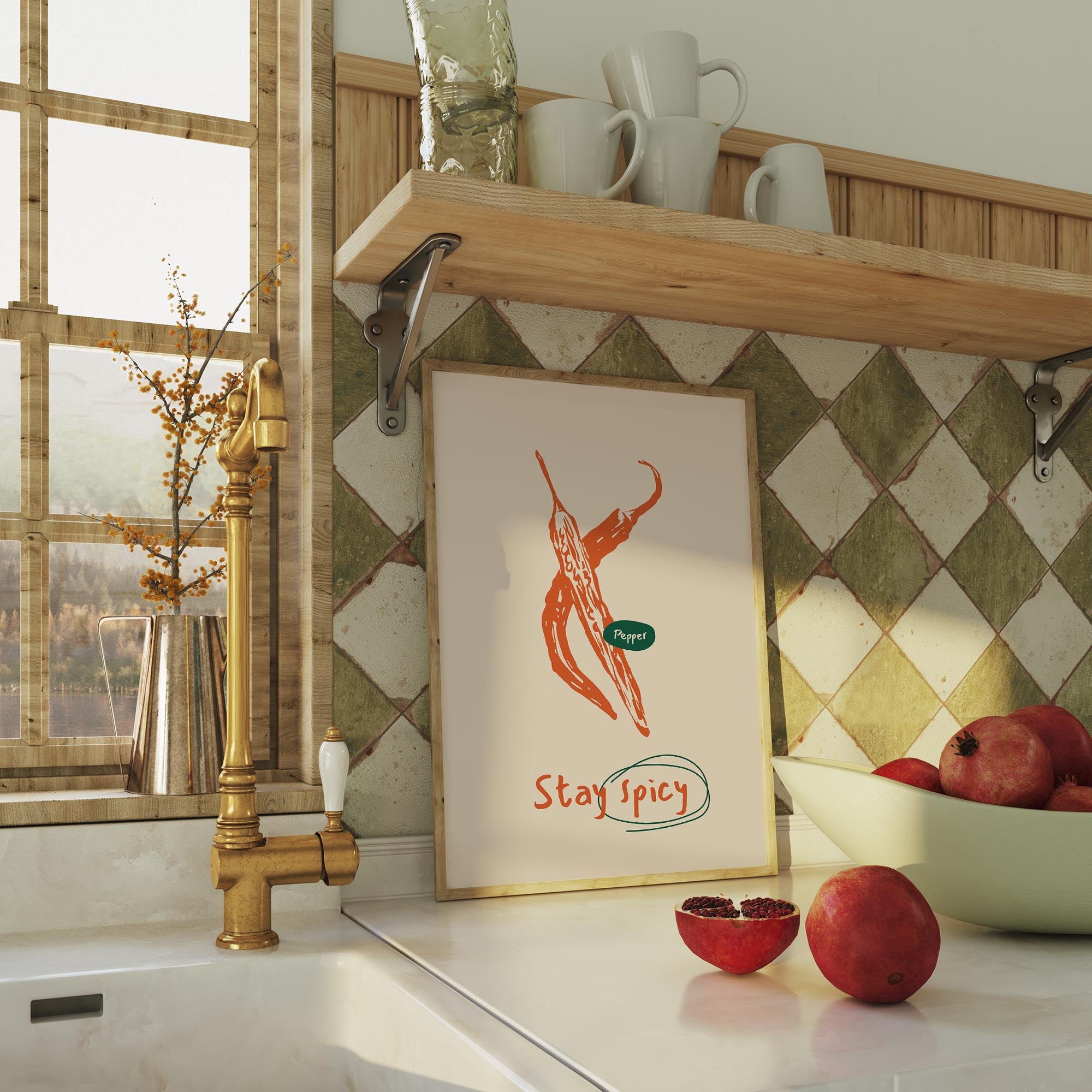 Stay Spicy Chilli Art Print-Skudaboo
