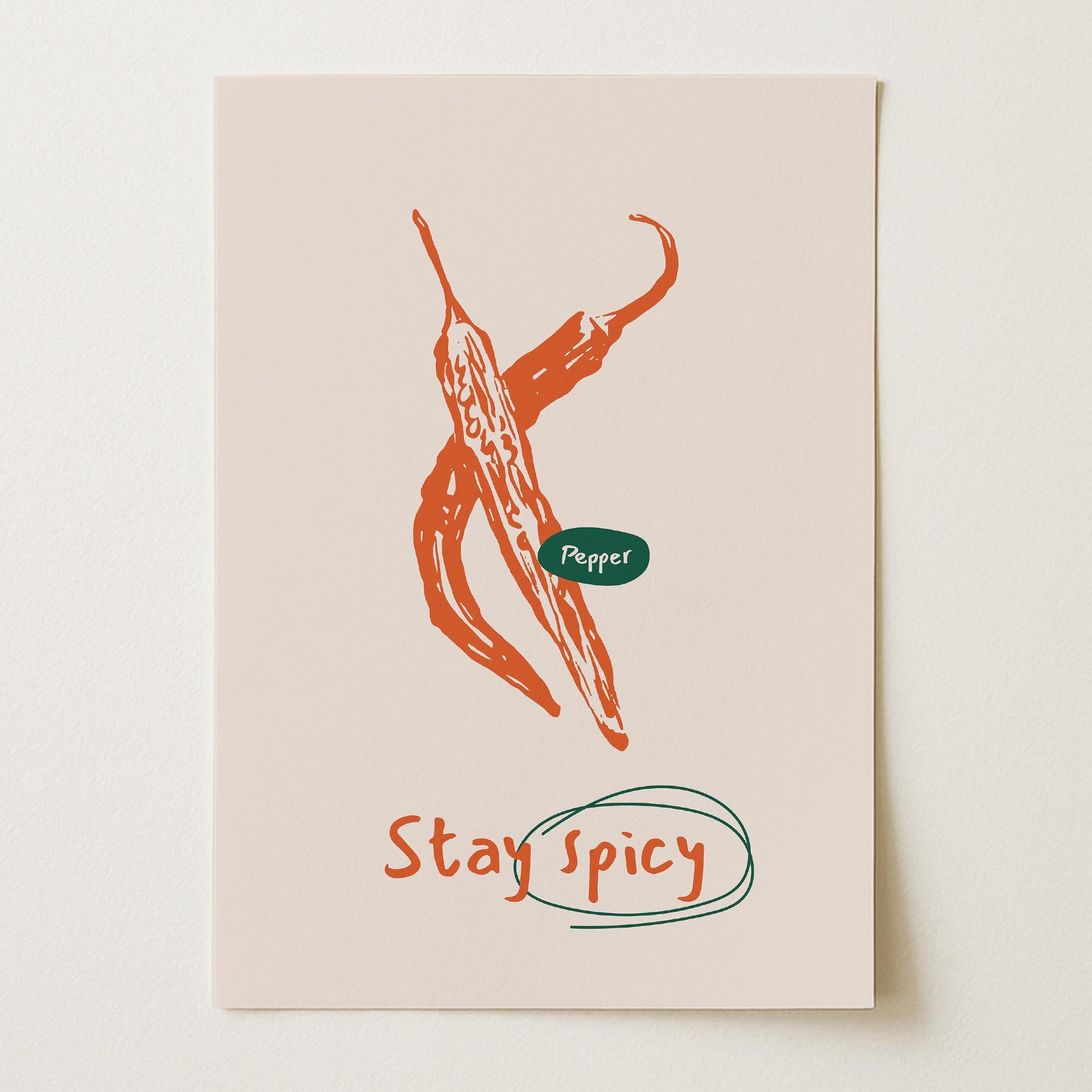 Stay Spicy Chilli Art Print-Skudaboo