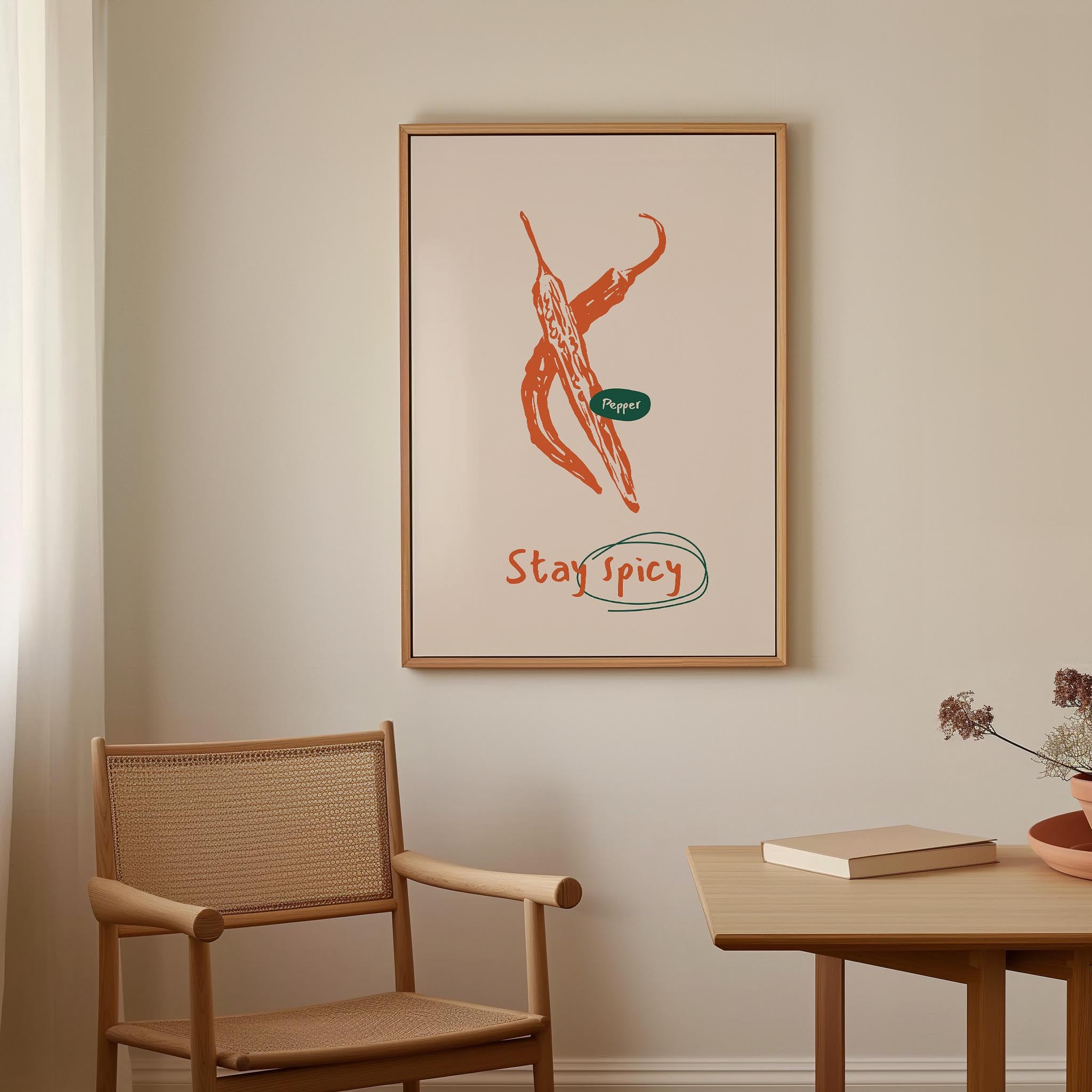 Stay Spicy Chilli Wall Art Print-Skudaboo