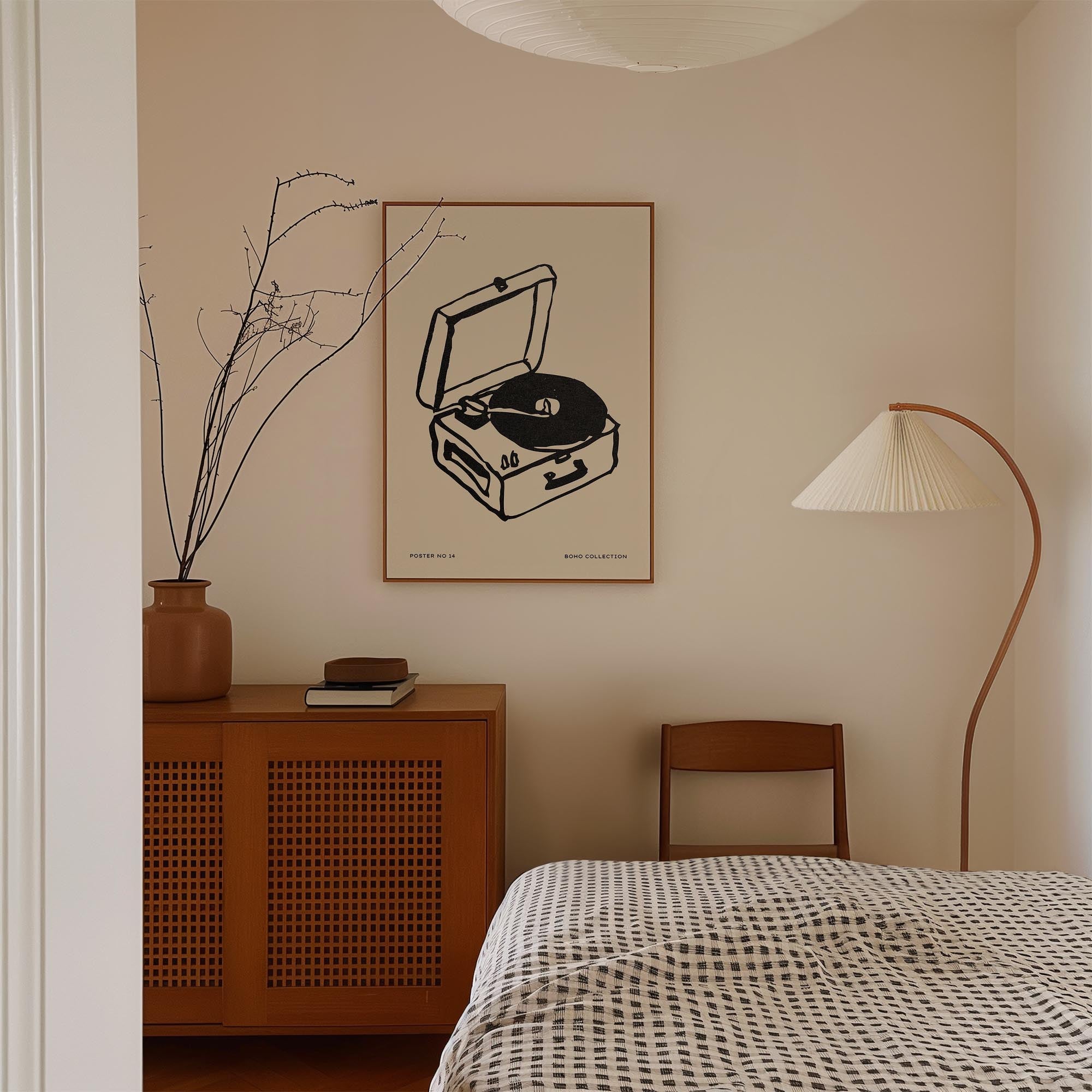 Record Player Wall Art Print-Skudaboo