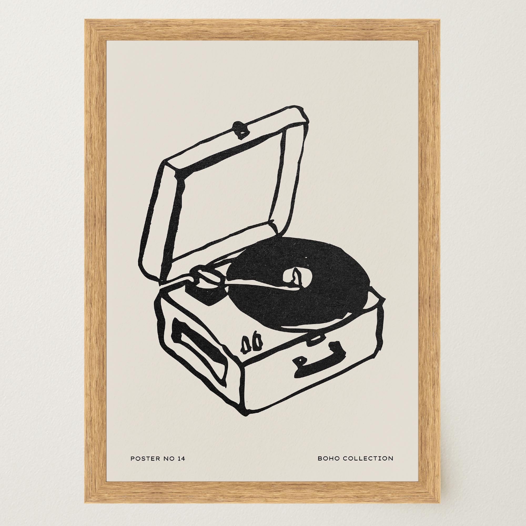 Record Player Wall Art Print-Skudaboo