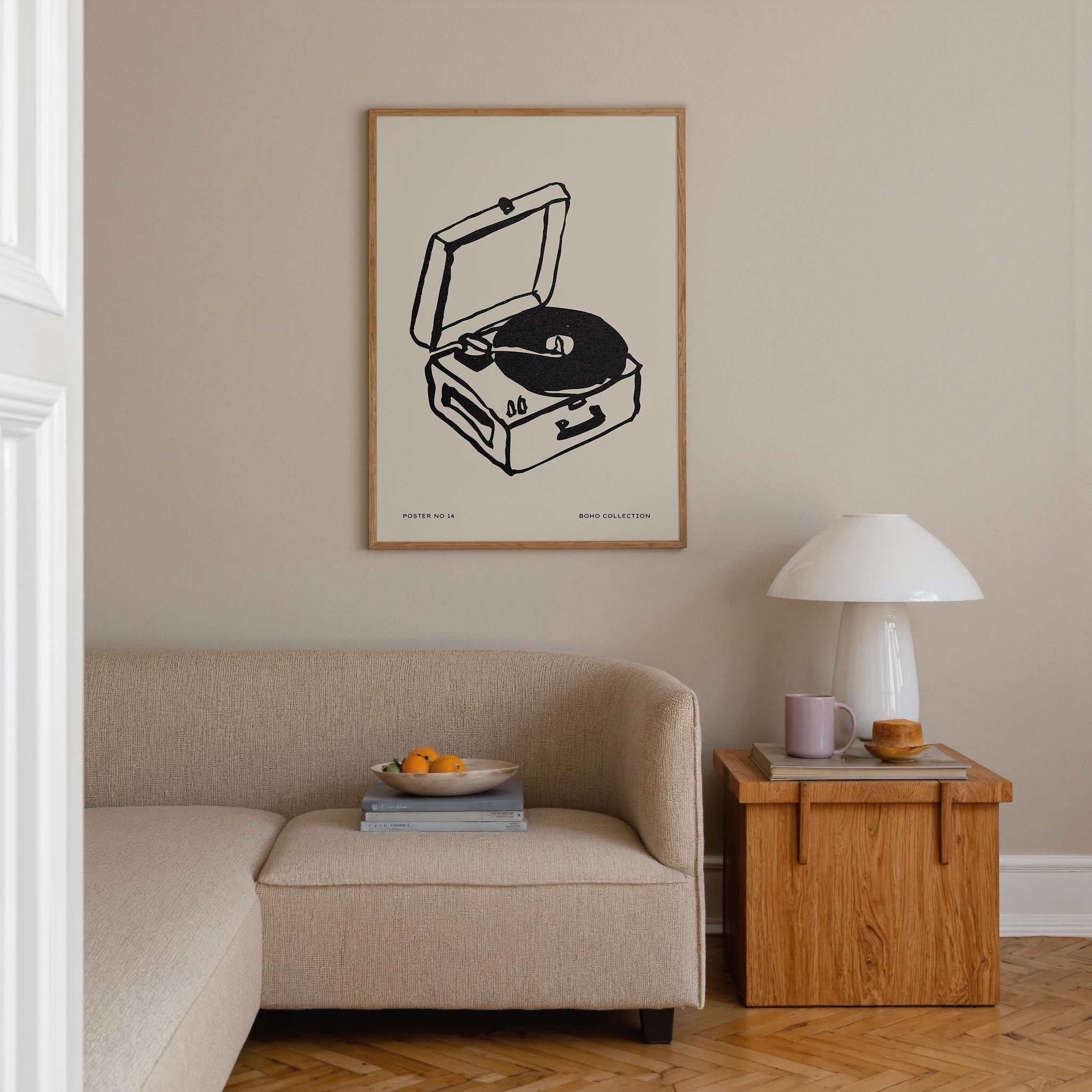 Record Player Wall Art Print-Skudaboo