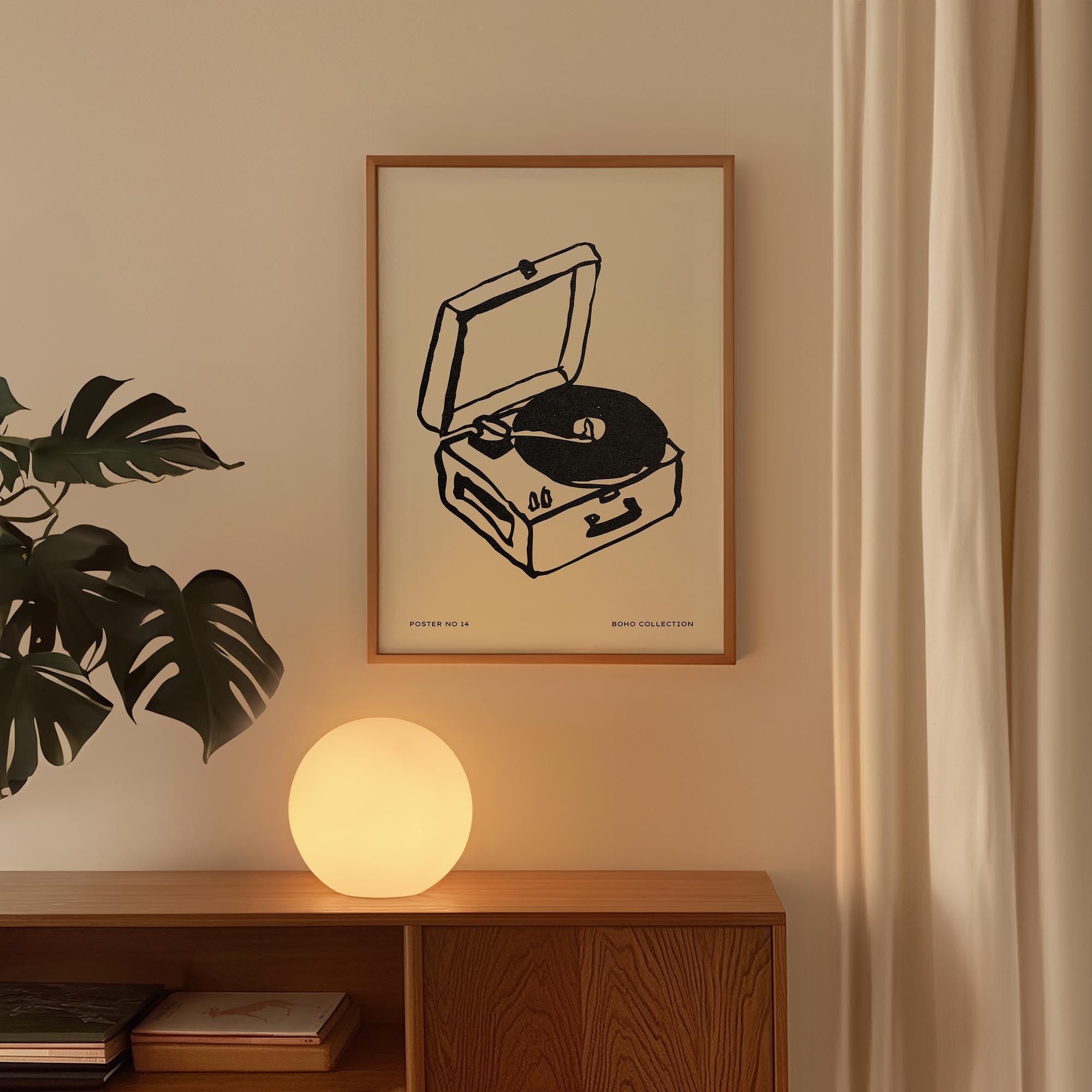 Record Player Wall Art Print-Skudaboo