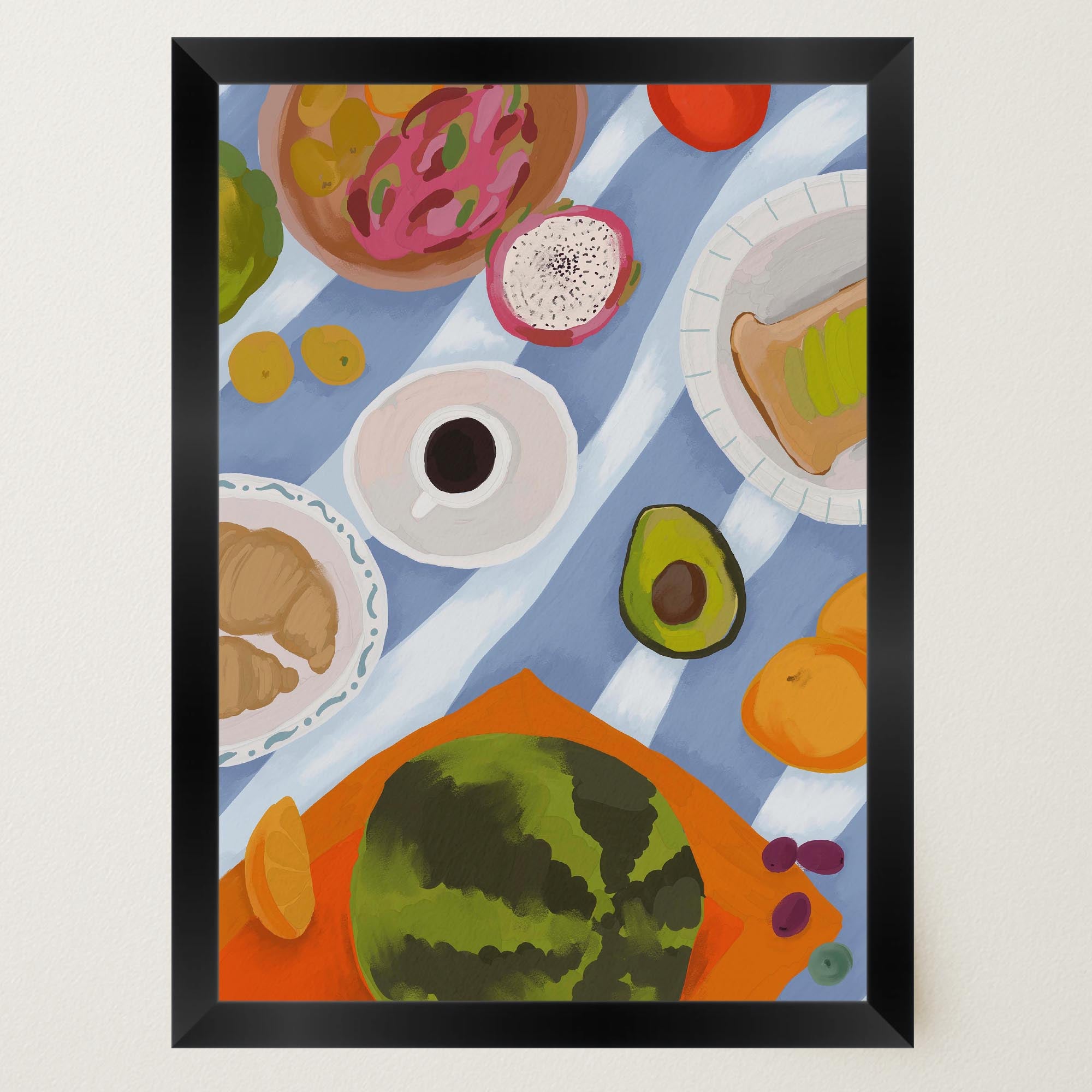 Colourful Breakfast Table Wall Art Print-Skudaboo