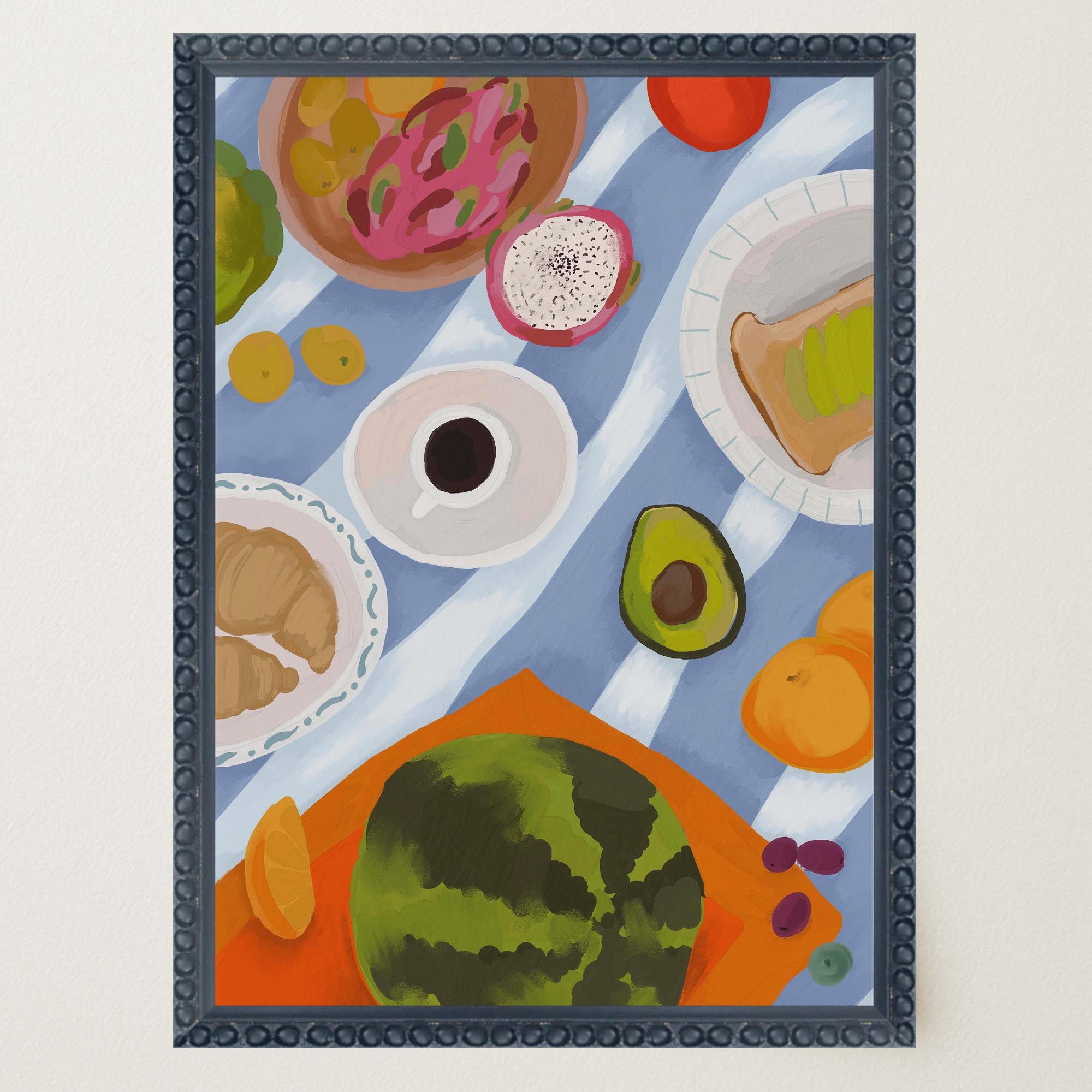 Colourful Breakfast Table Wall Art Print-Skudaboo
