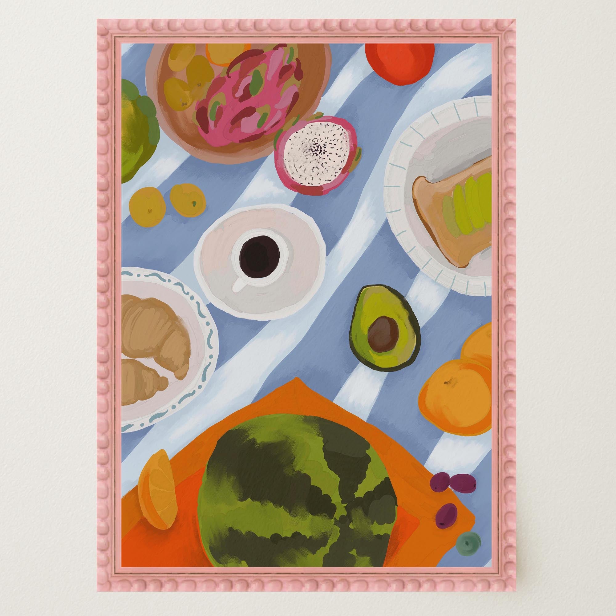 Colourful Breakfast Table Wall Art Print-Skudaboo