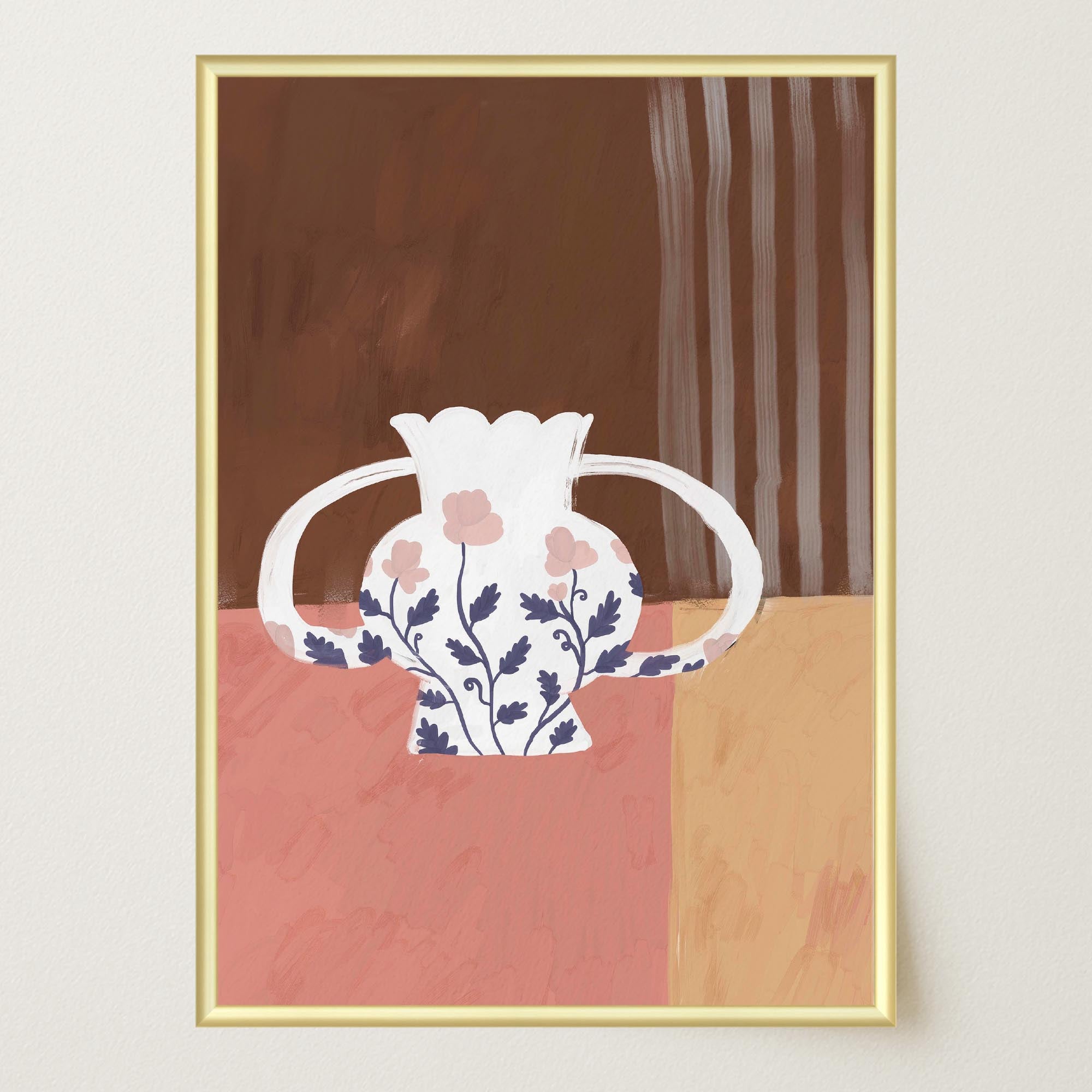 Floral Vase Still Life Wall Art Print-Skudaboo