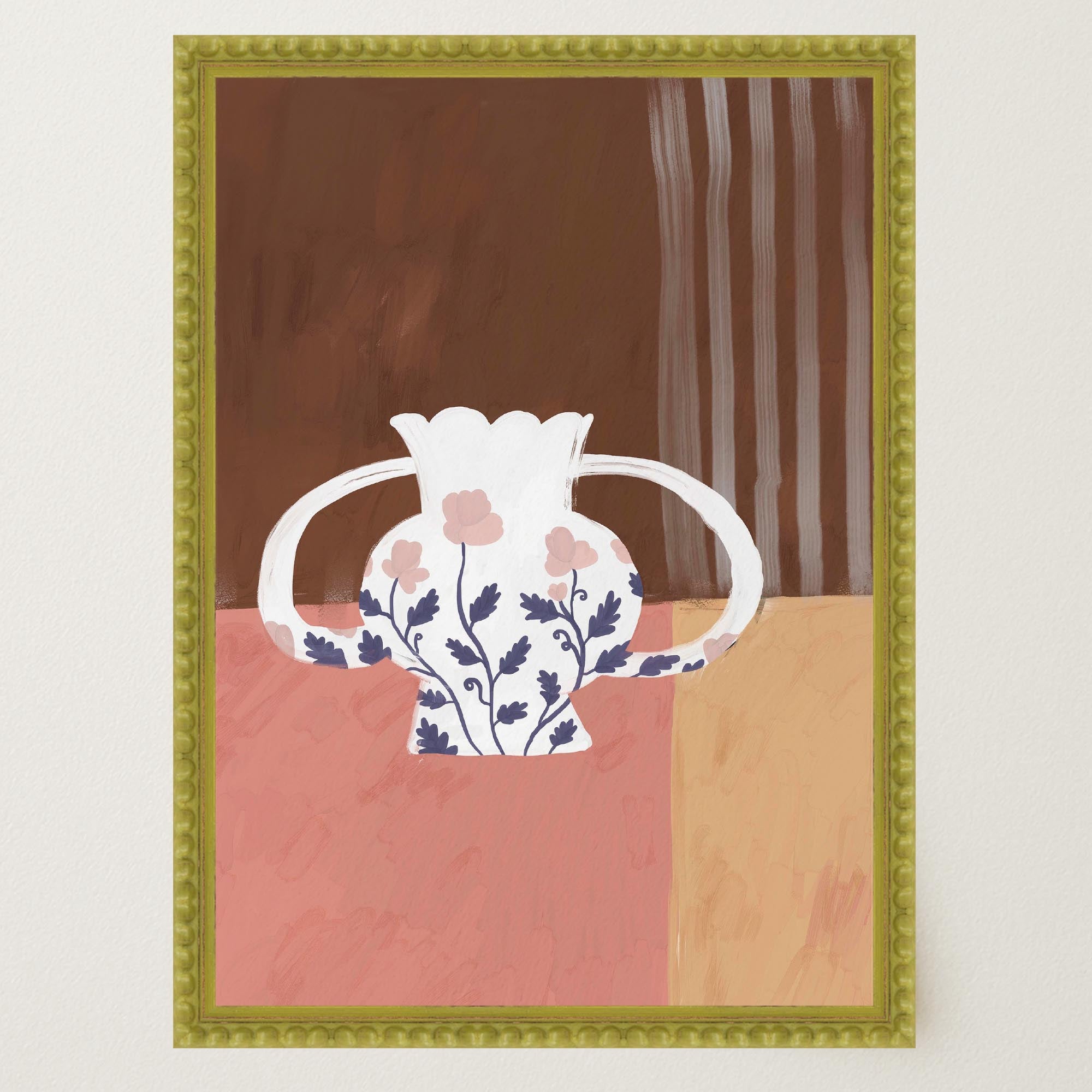 Floral Vase Still Life Wall Art Print-Skudaboo
