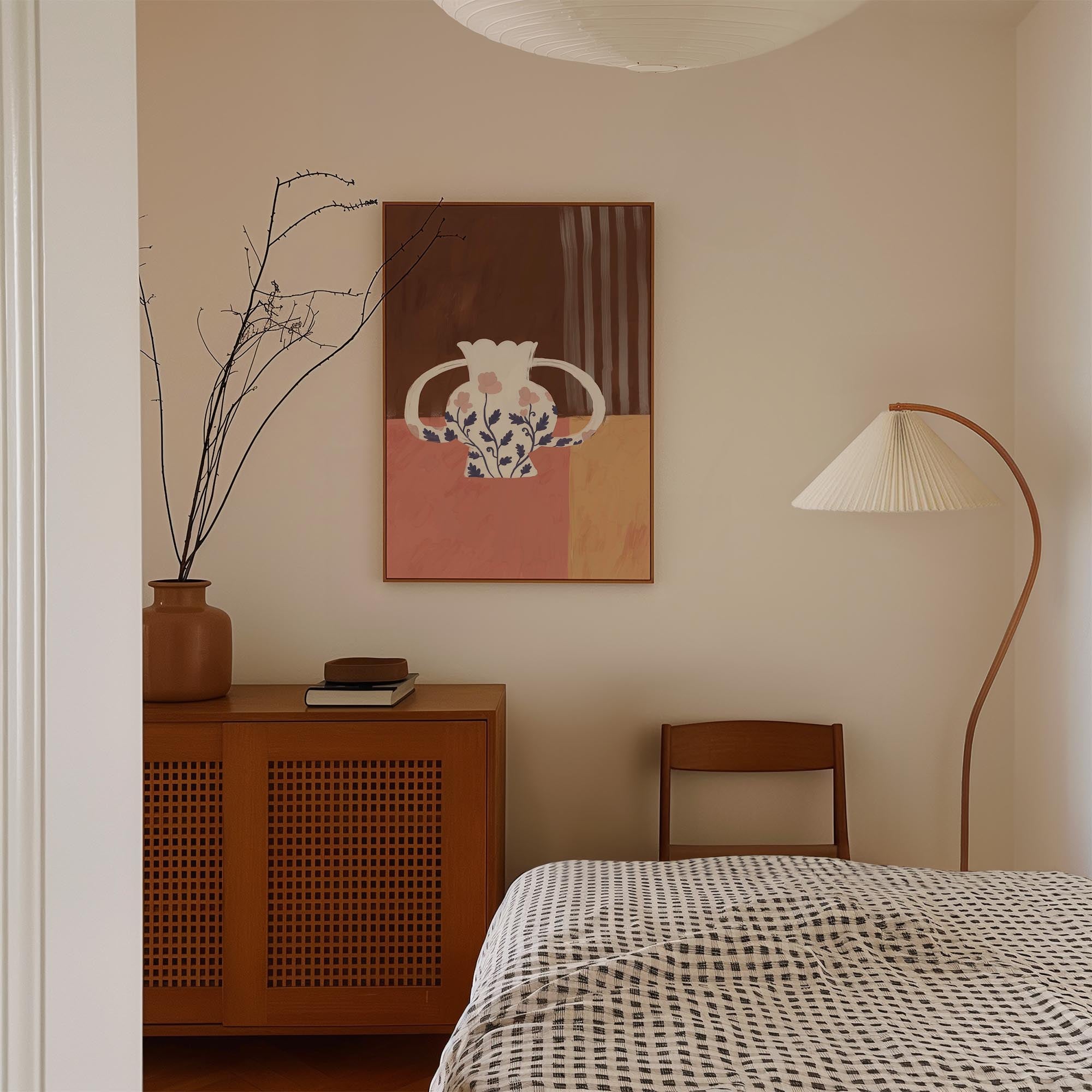 Floral Vase Still Life Wall Art Print-Skudaboo