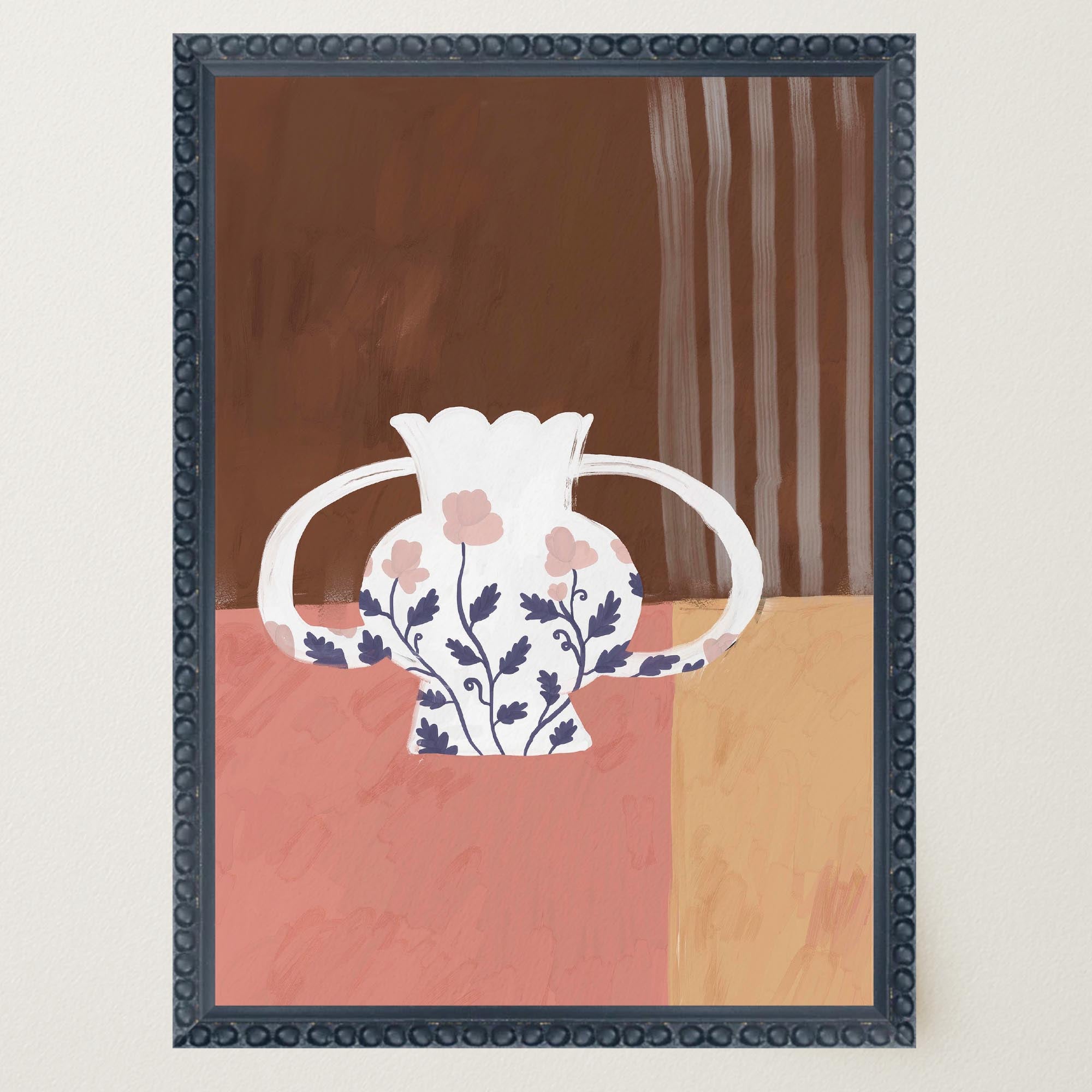 Floral Vase Still Life Wall Art Print-Skudaboo