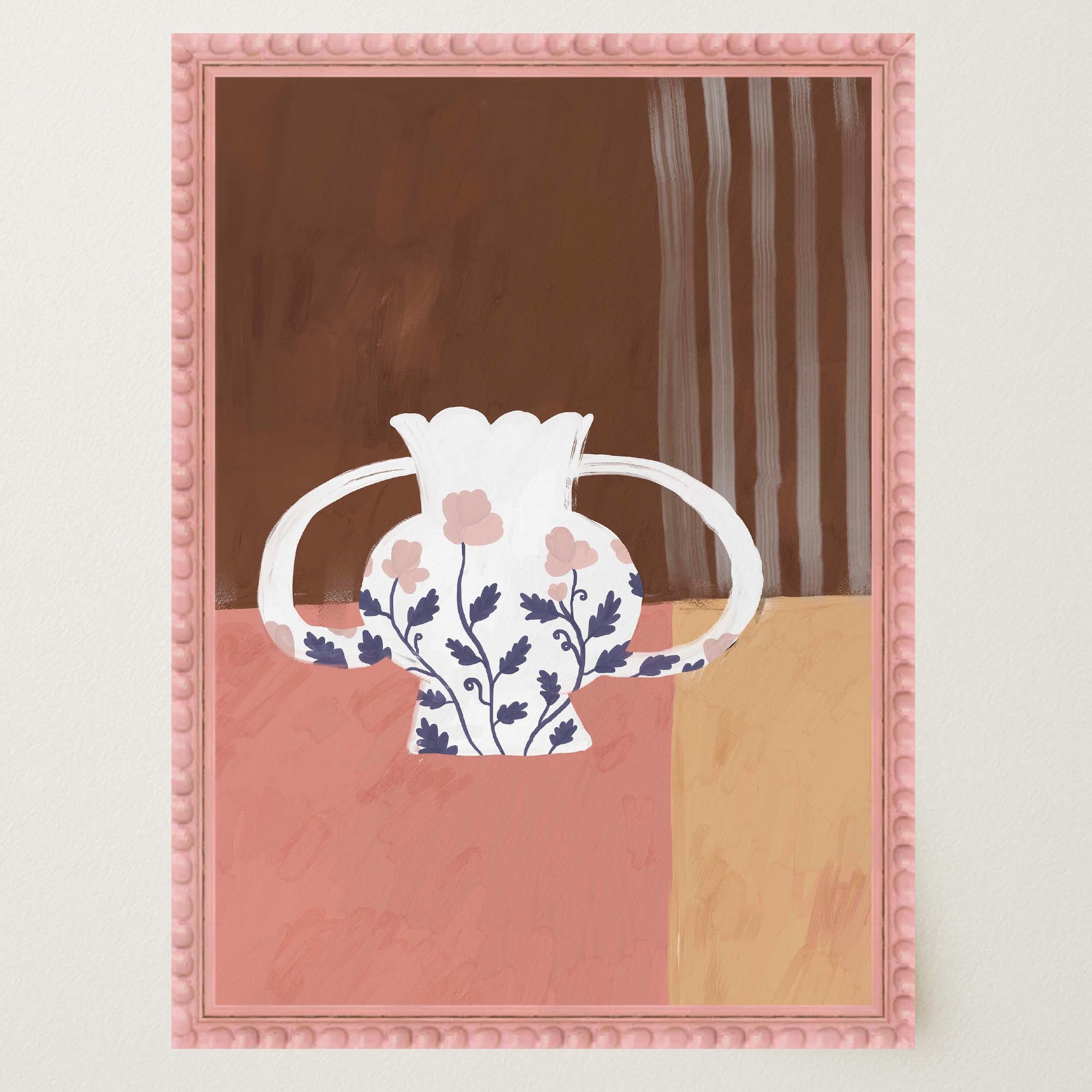 Floral Vase Still Life Wall Art Print-Skudaboo