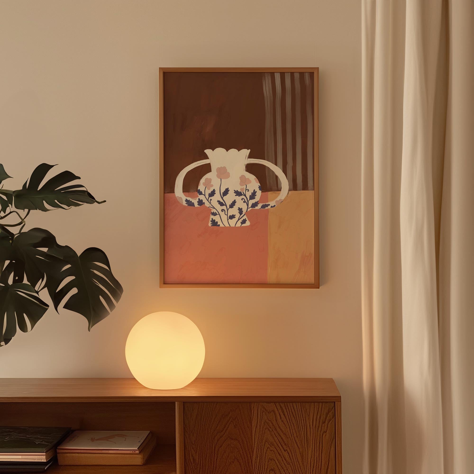 Floral Vase Still Life Wall Art Print-Skudaboo