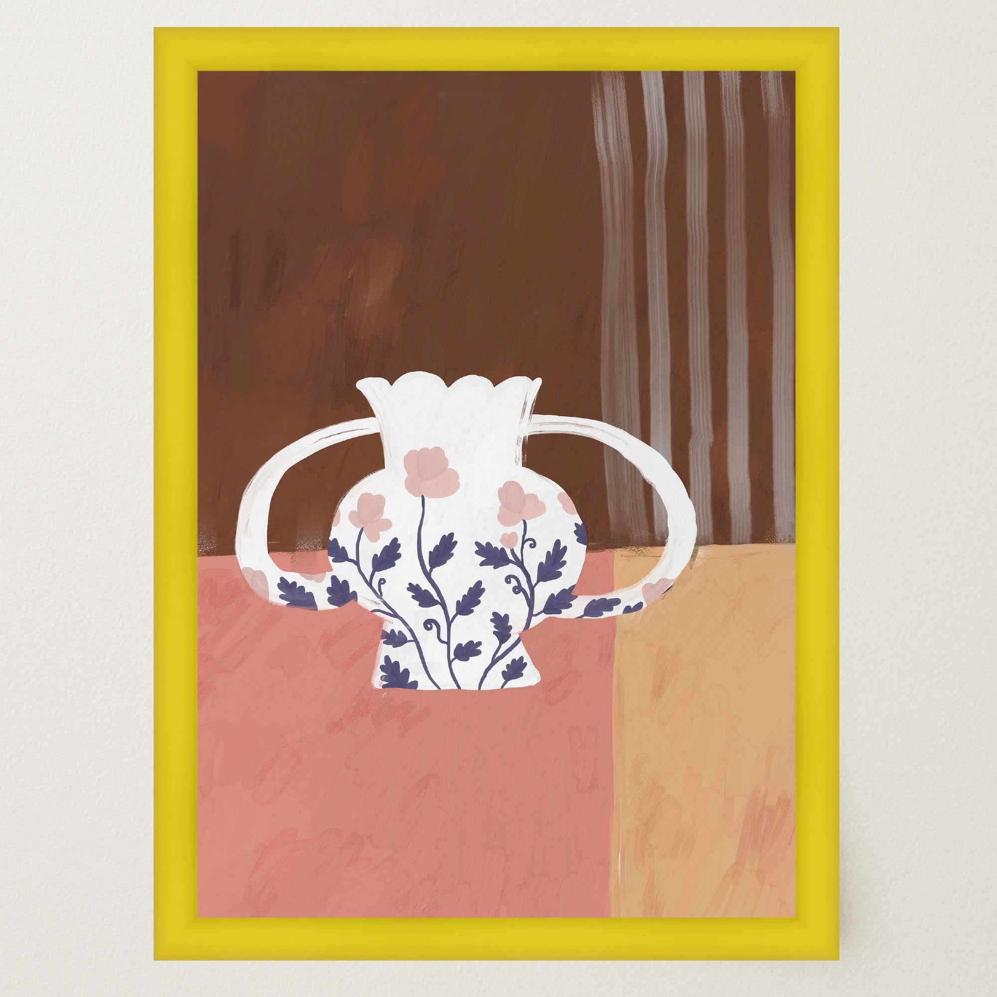 Floral Vase Still Life Wall Art Print-Skudaboo