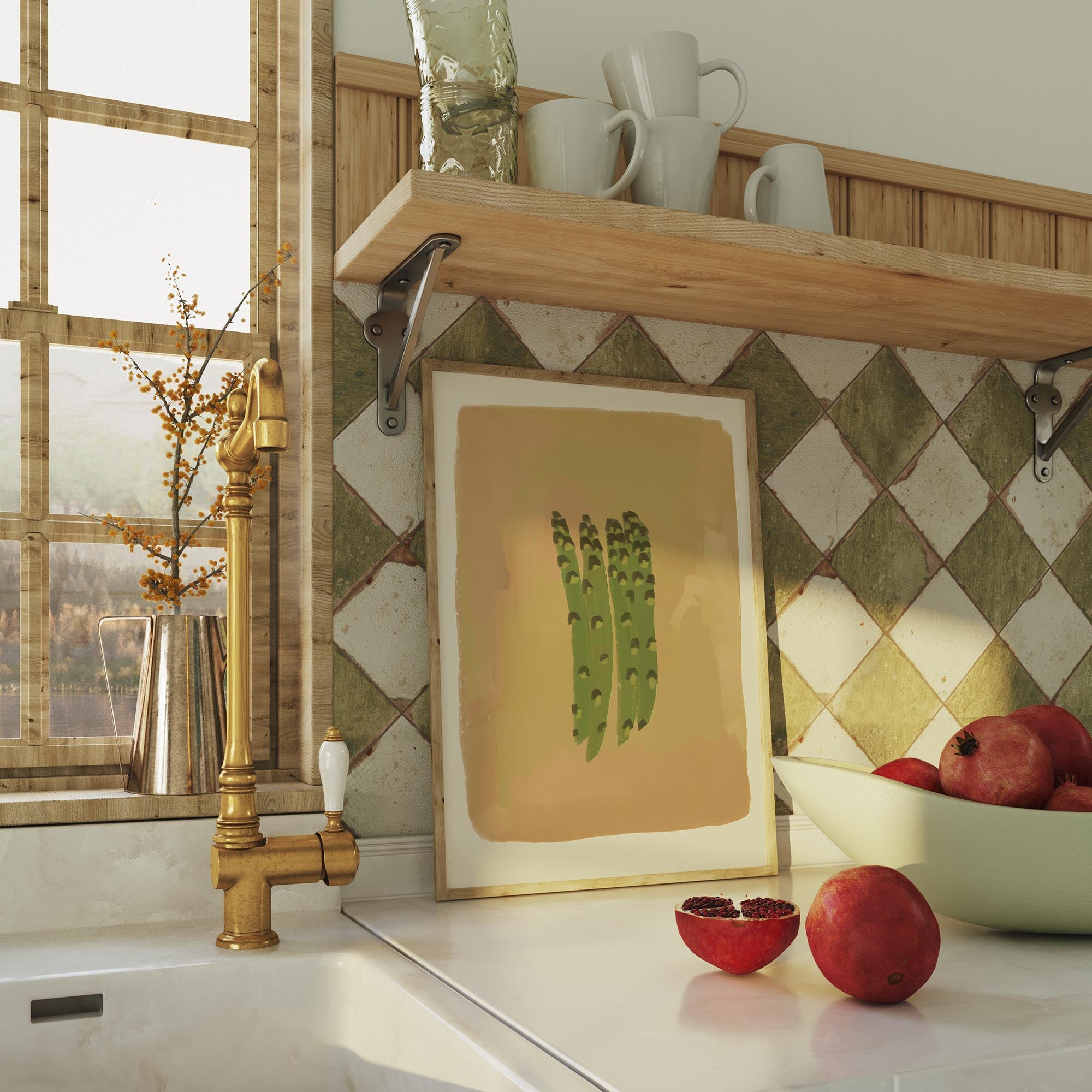 Asparagus Kitchen Wall Art Print-Skudaboo