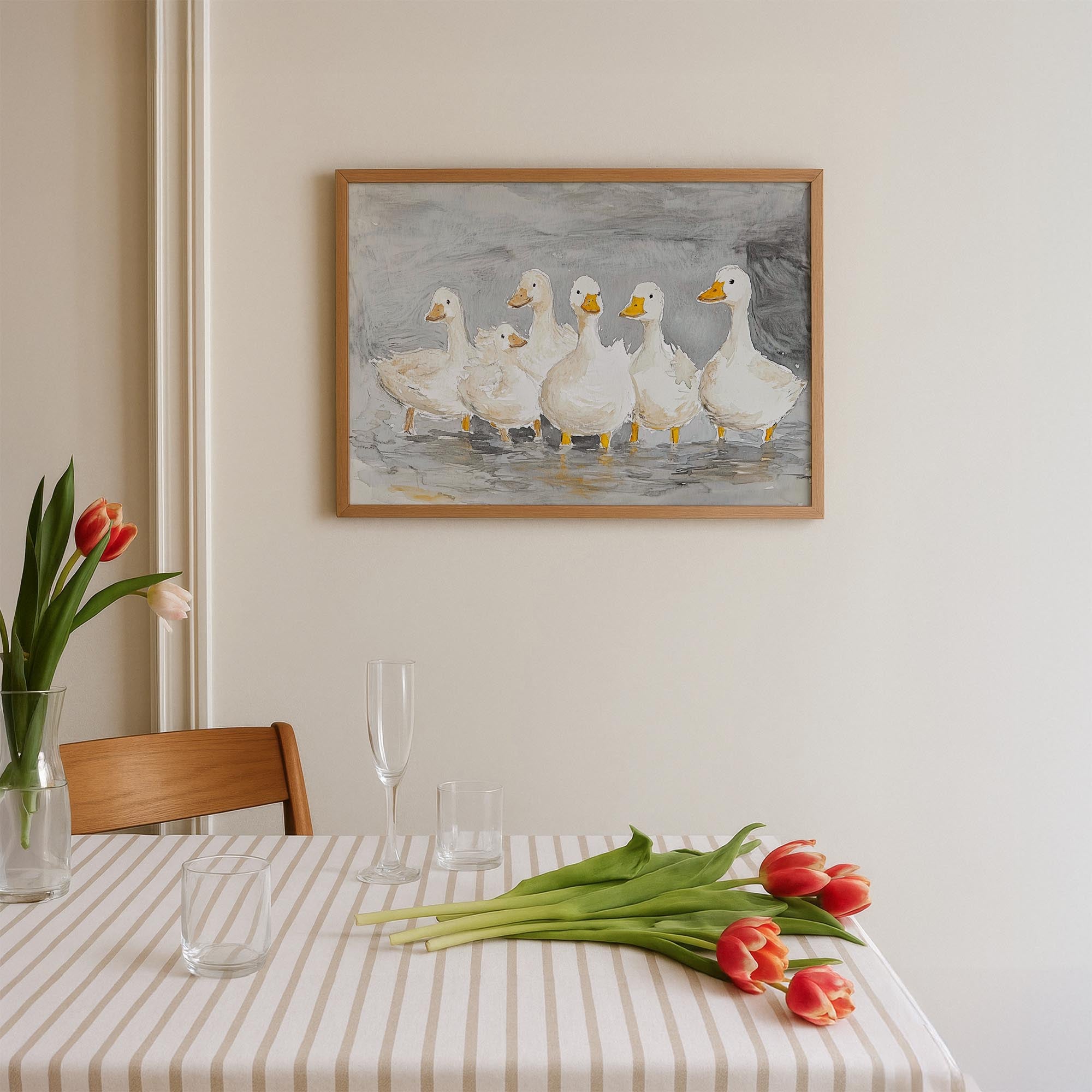Flock of Ducks Nursery Wall Art Print-Skudaboo