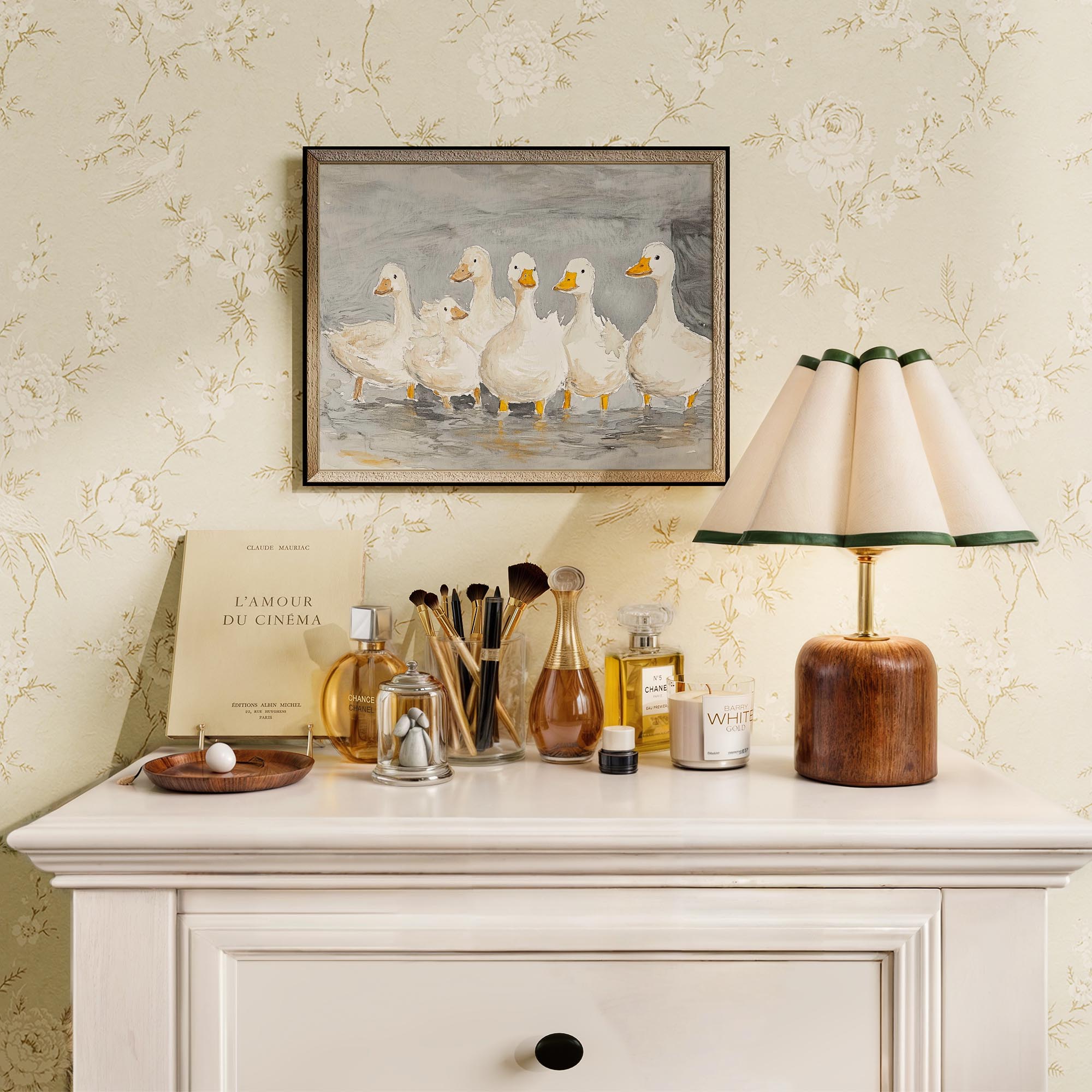 Flock of Ducks Nursery Wall Art Print-Skudaboo