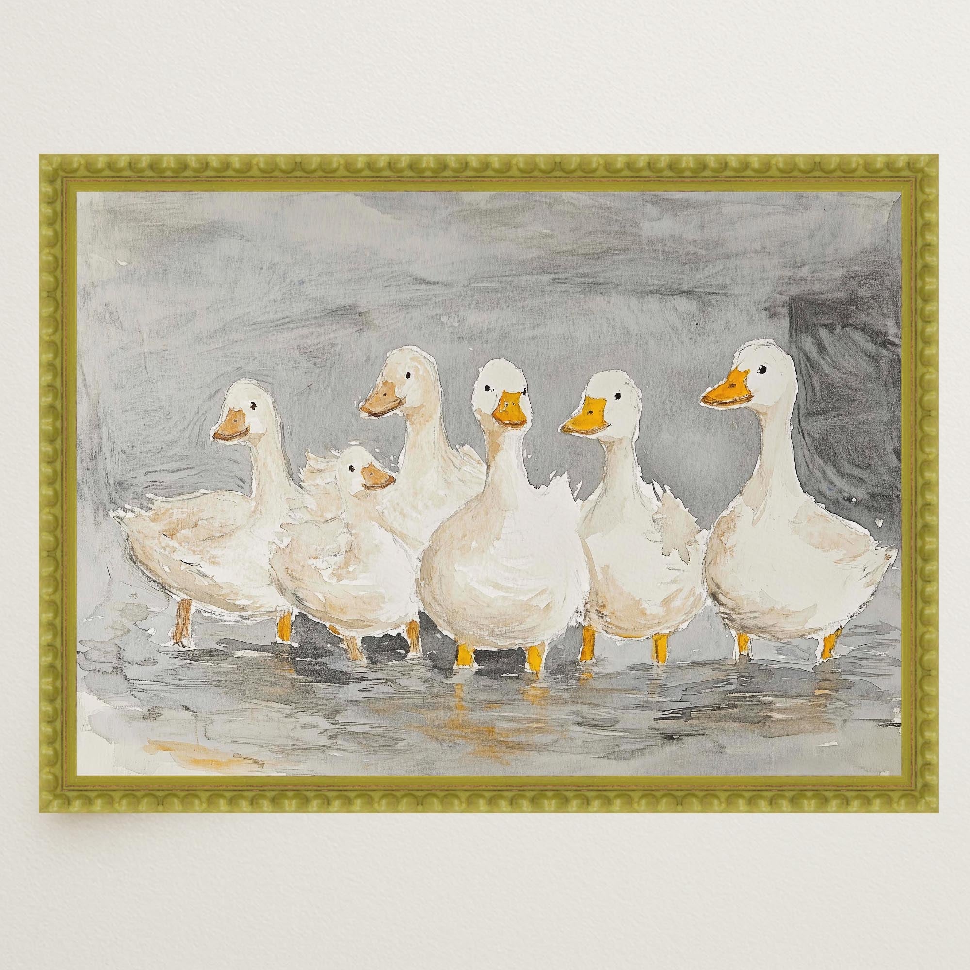 Flock of Ducks Nursery Wall Art Print-Skudaboo